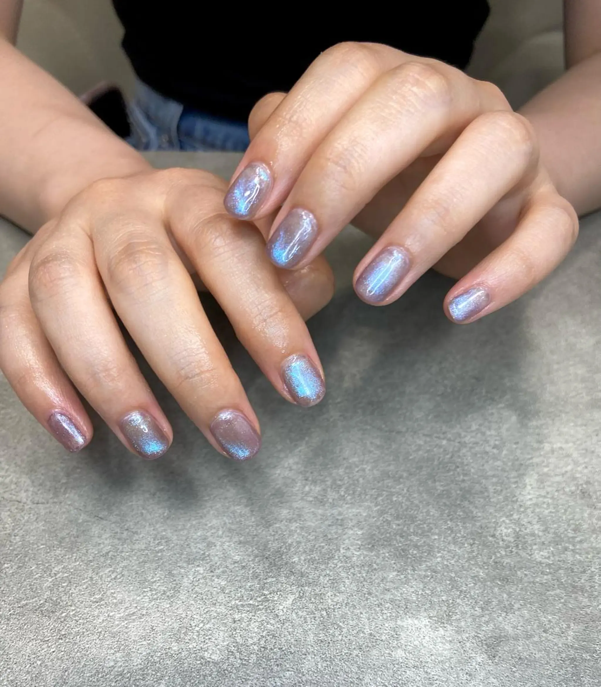 ネイル ブルー マグネットネイル ワンカラーネイル salon de oct.のネイルデザイン