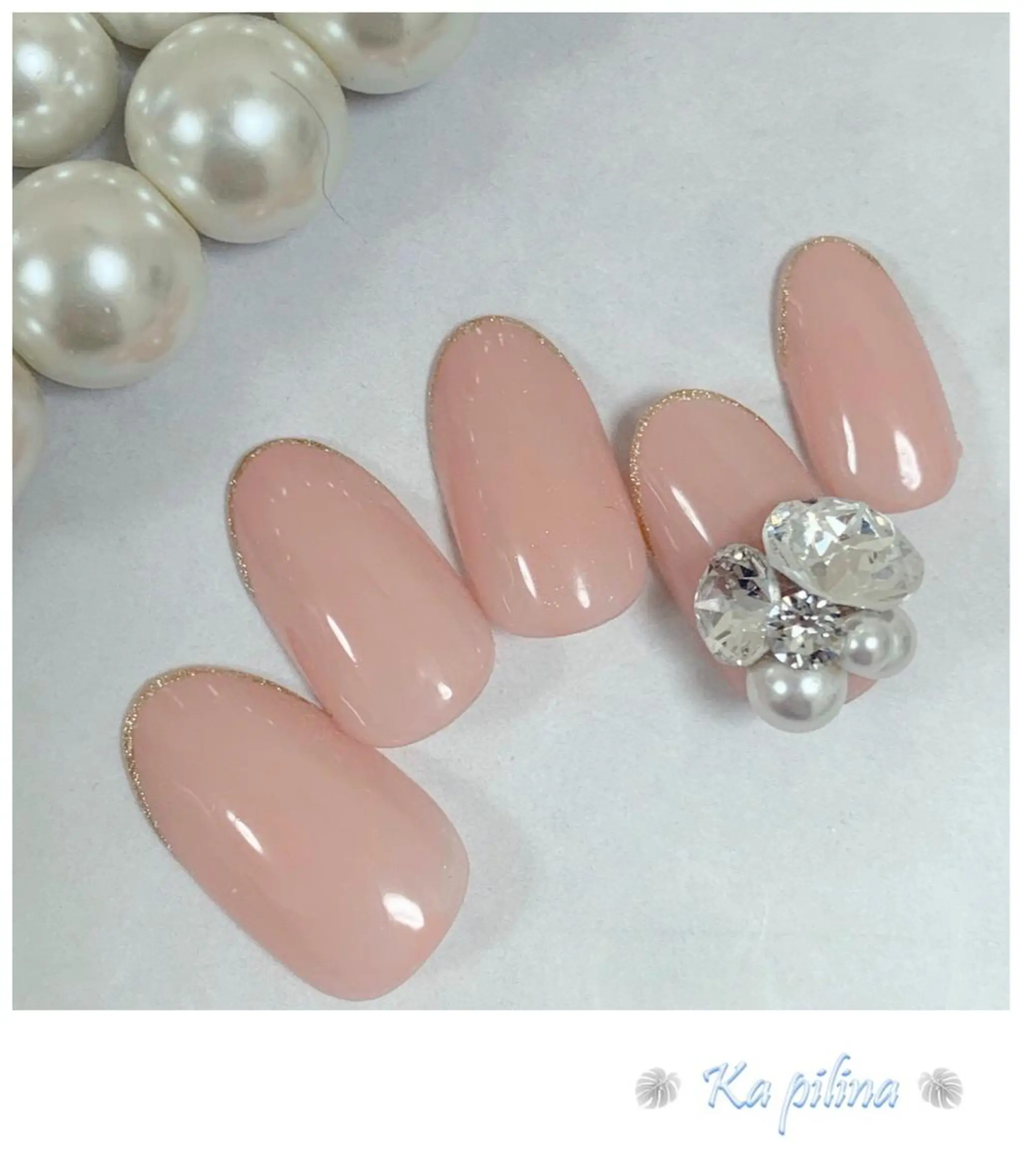 ネイル ワンカラーネイル ピンク Nail salon Ka pilinaのネイルデザイン