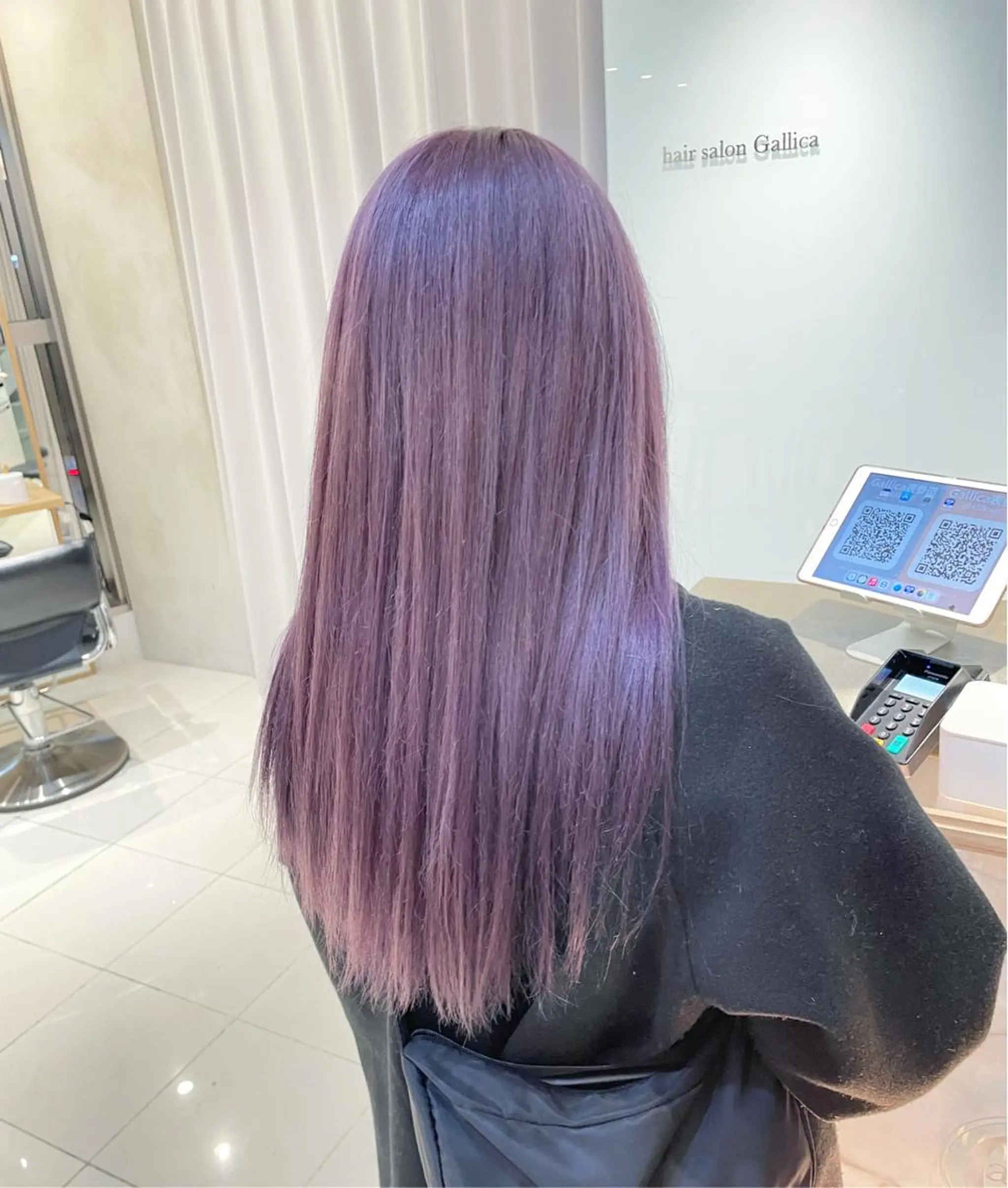 ロング カラー ヘアアレンジ グレージュ ラベンダーカラー ラベンダーグレージュ ラベンダーグレー カット トリートメント ヘッドスパ ヘアセット 艶髪✨寒色カラー✨ 翁長孝輔のヘアスタイル