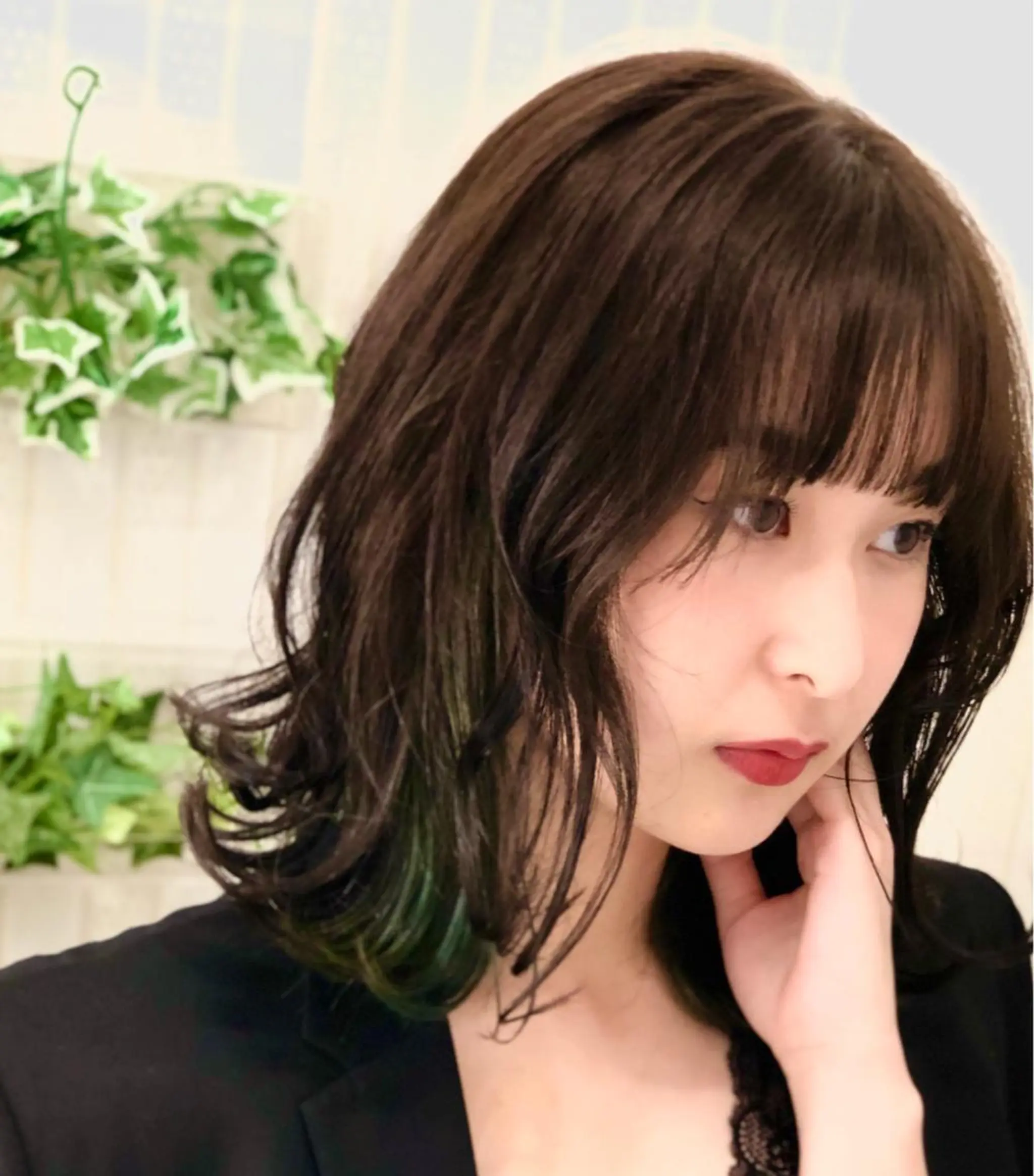ミディアム カラー インナーカラー ✨髪質改善ストレート ×ミニボブ✨萩原　翼のヘアスタイル