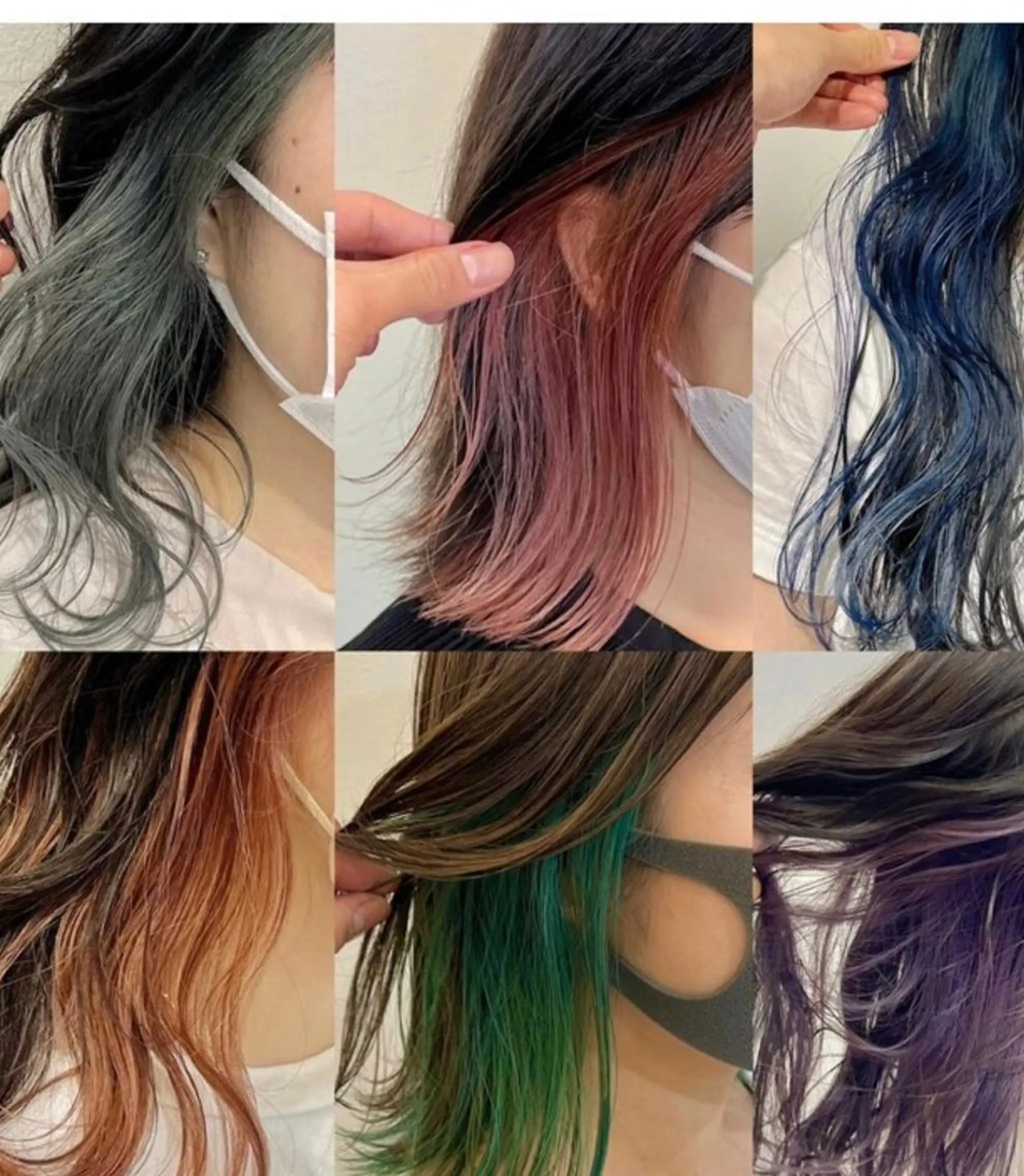 カラー インナーカラー ヘアカラー 華Hanaプロカラー ヘアカラー専門店のヘアスタイル