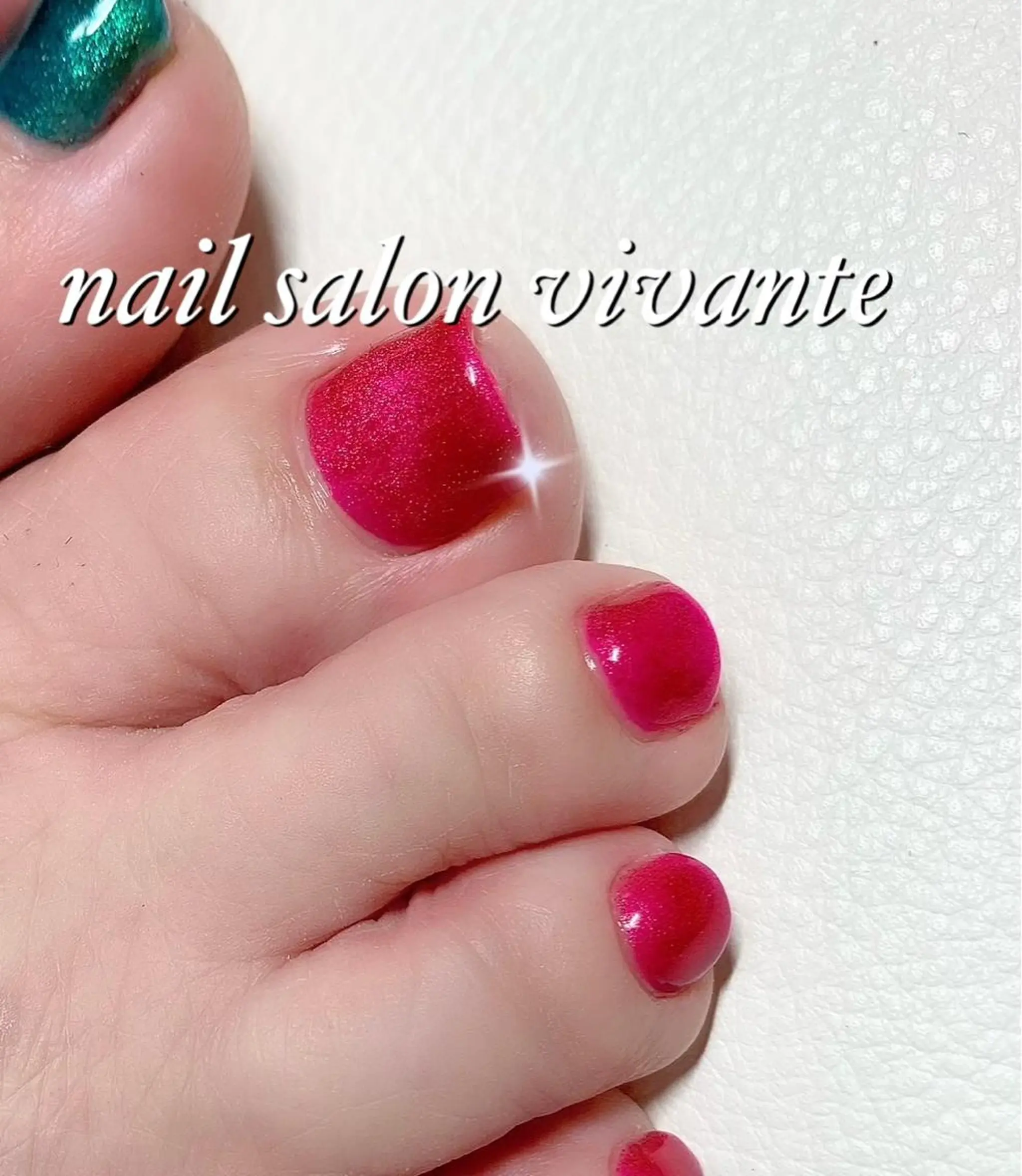 ネイル フットネイル マグネットネイル ワンカラーネイル シンプルネイル nail salon vivanteのネイルデザイン