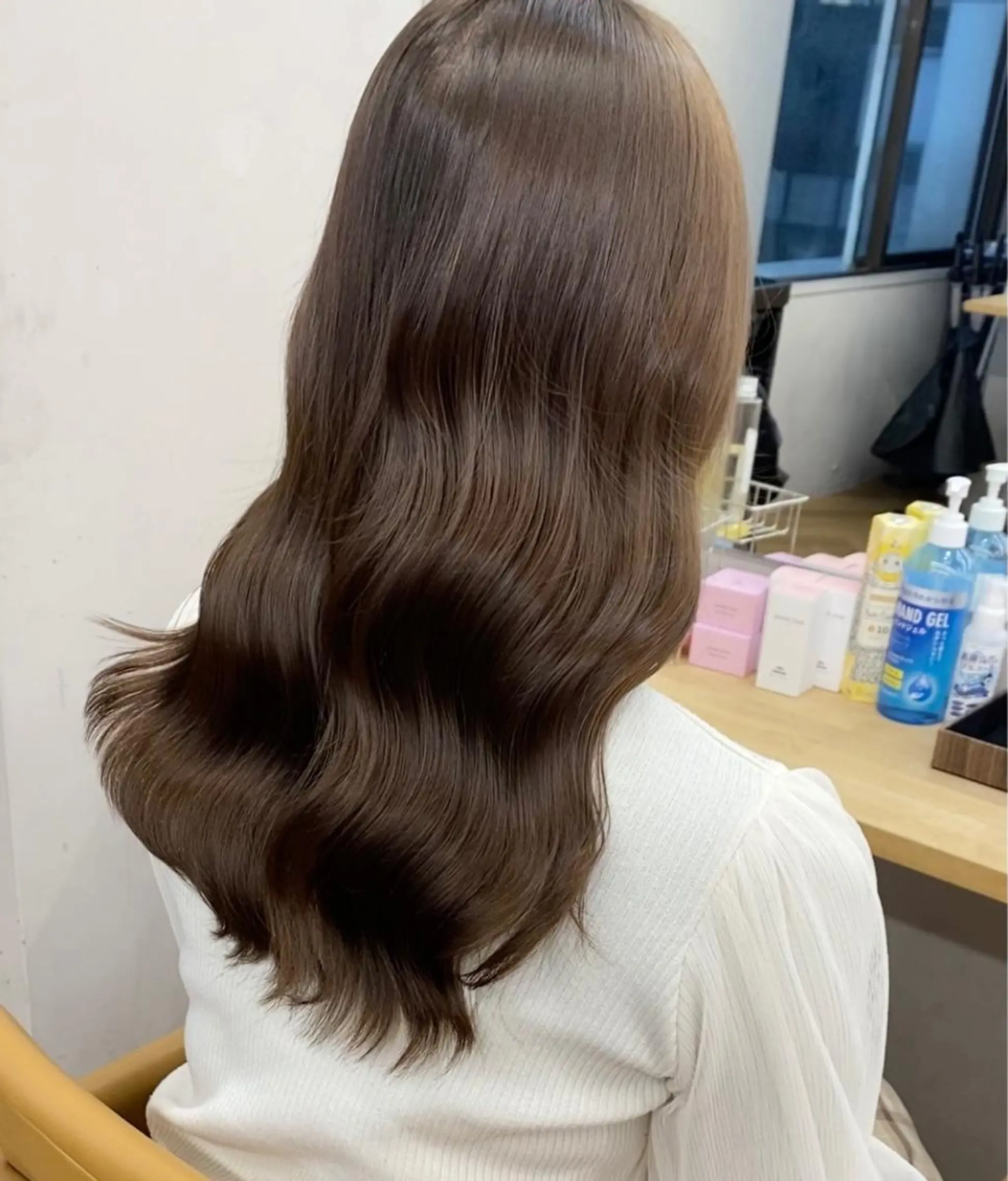 セミロング カラー プル艶職人/ にしものヘアスタイル