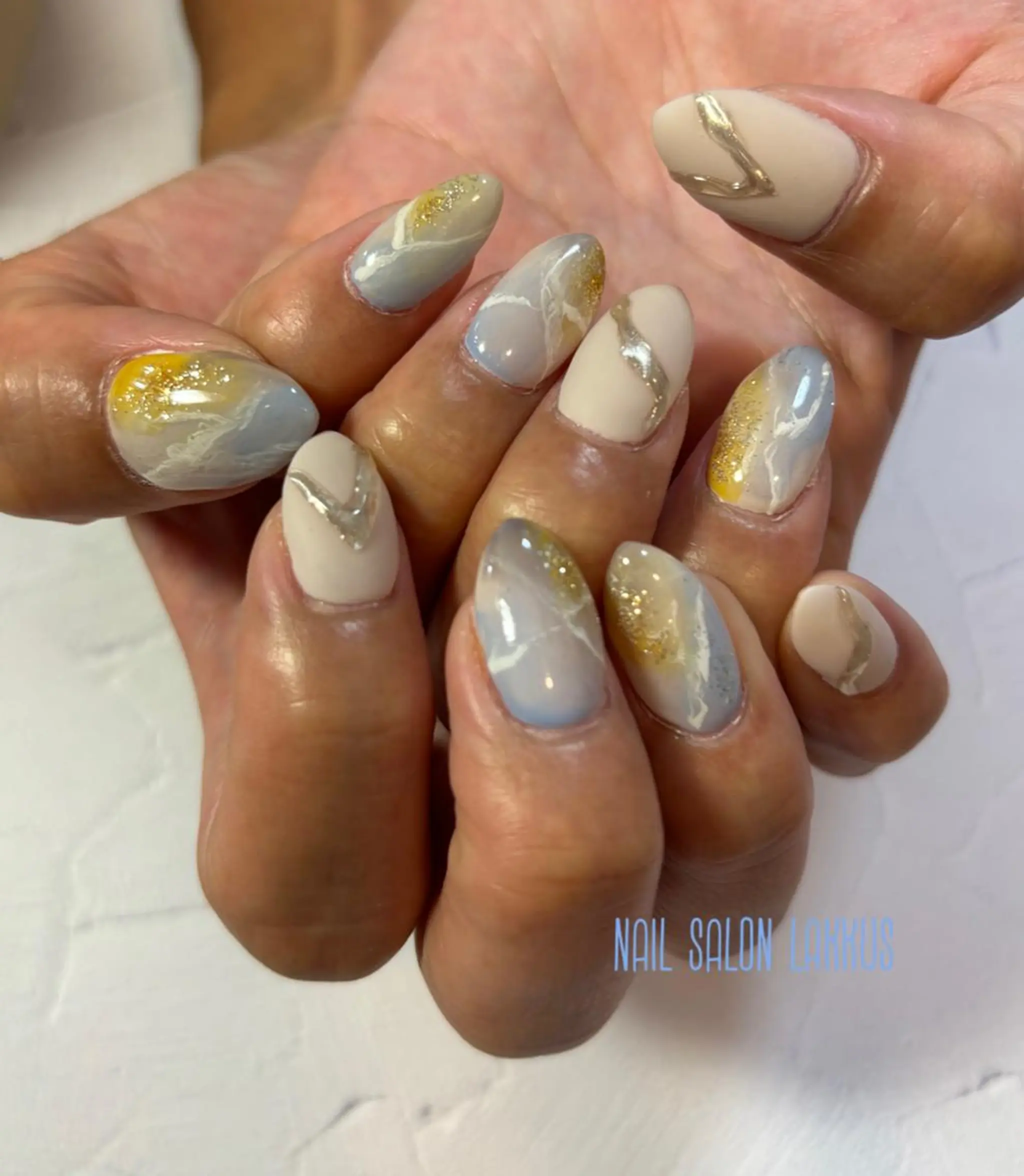 ネイル マットネイル ミラーネイル ハンドネイル Lakkus T－Mのネイルデザイン