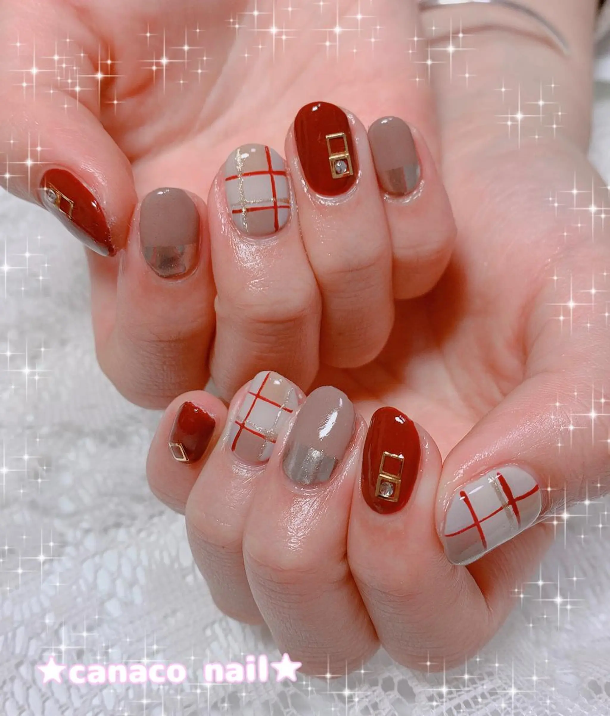 ネイル アートネイル ボルドー ジェルネイル ミラーネイル パラジェル ハンドネイル ハンドケア ベテランネイル cnc  nailのネイルデザイン