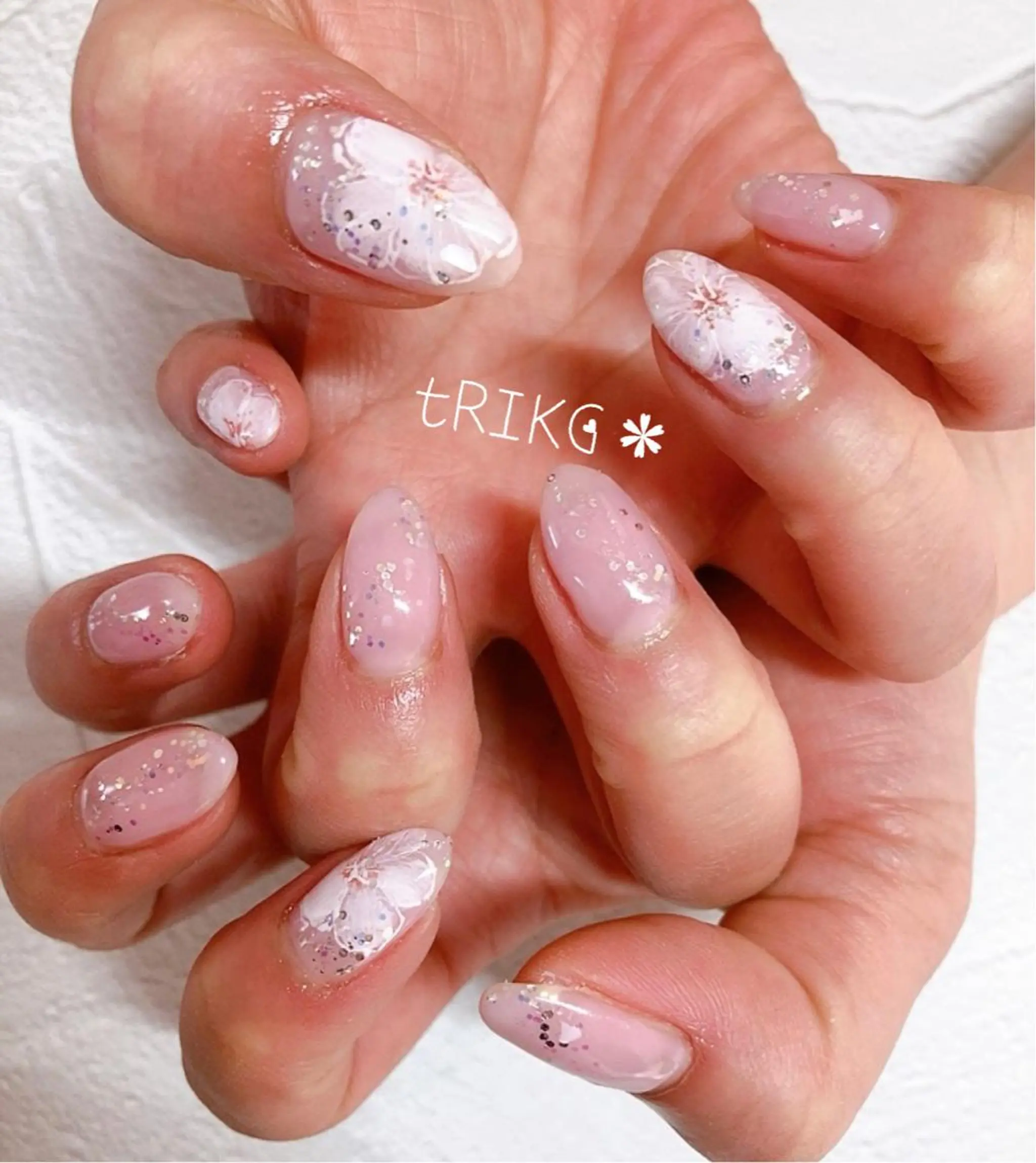 ネイル ハンドネイル tRING＊ しいの木台のネイルデザイン