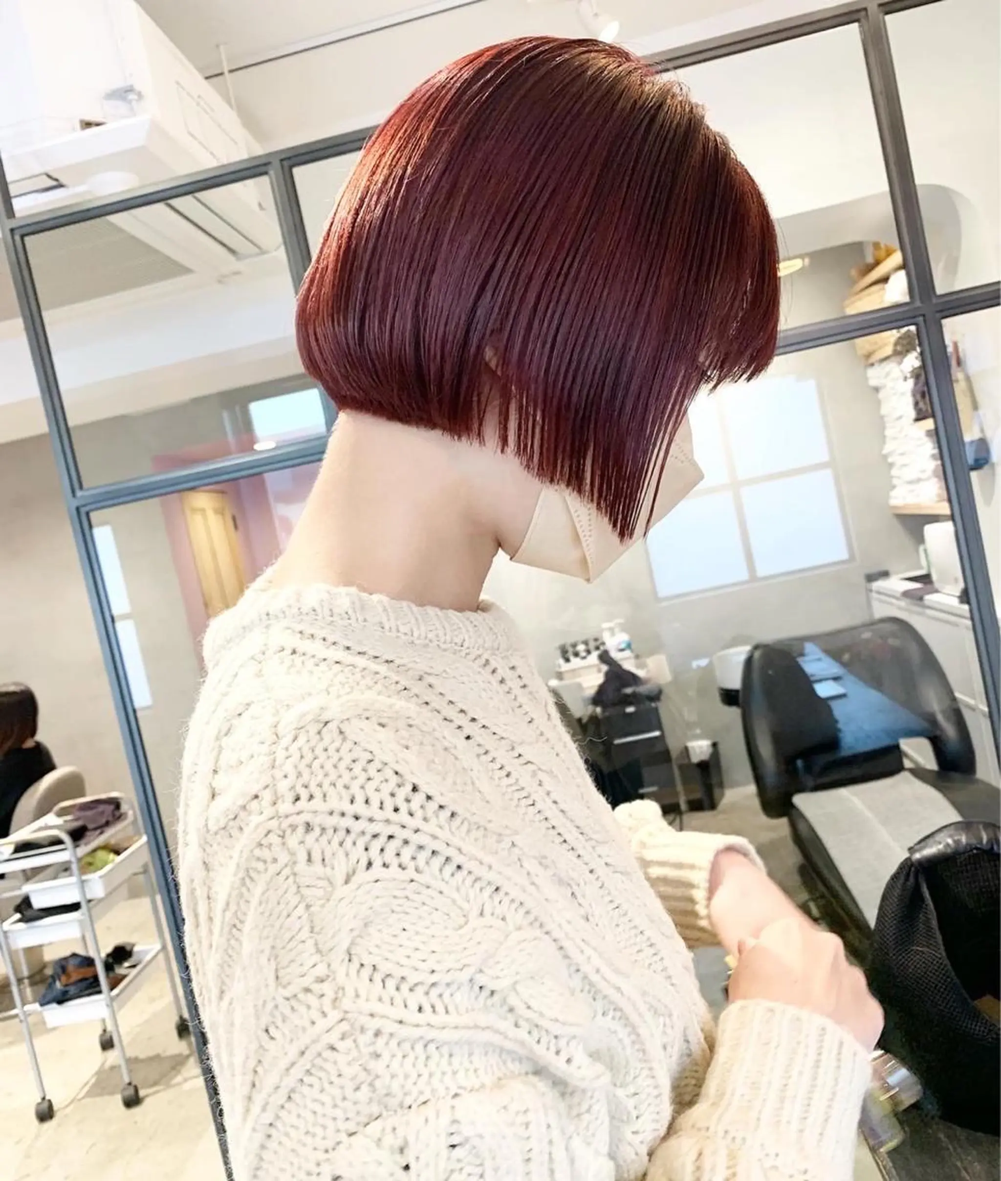 ショート カラー パーマ ヘアアレンジ 🫧赤み消し＊艶髪 nanami🫧のヘアスタイル