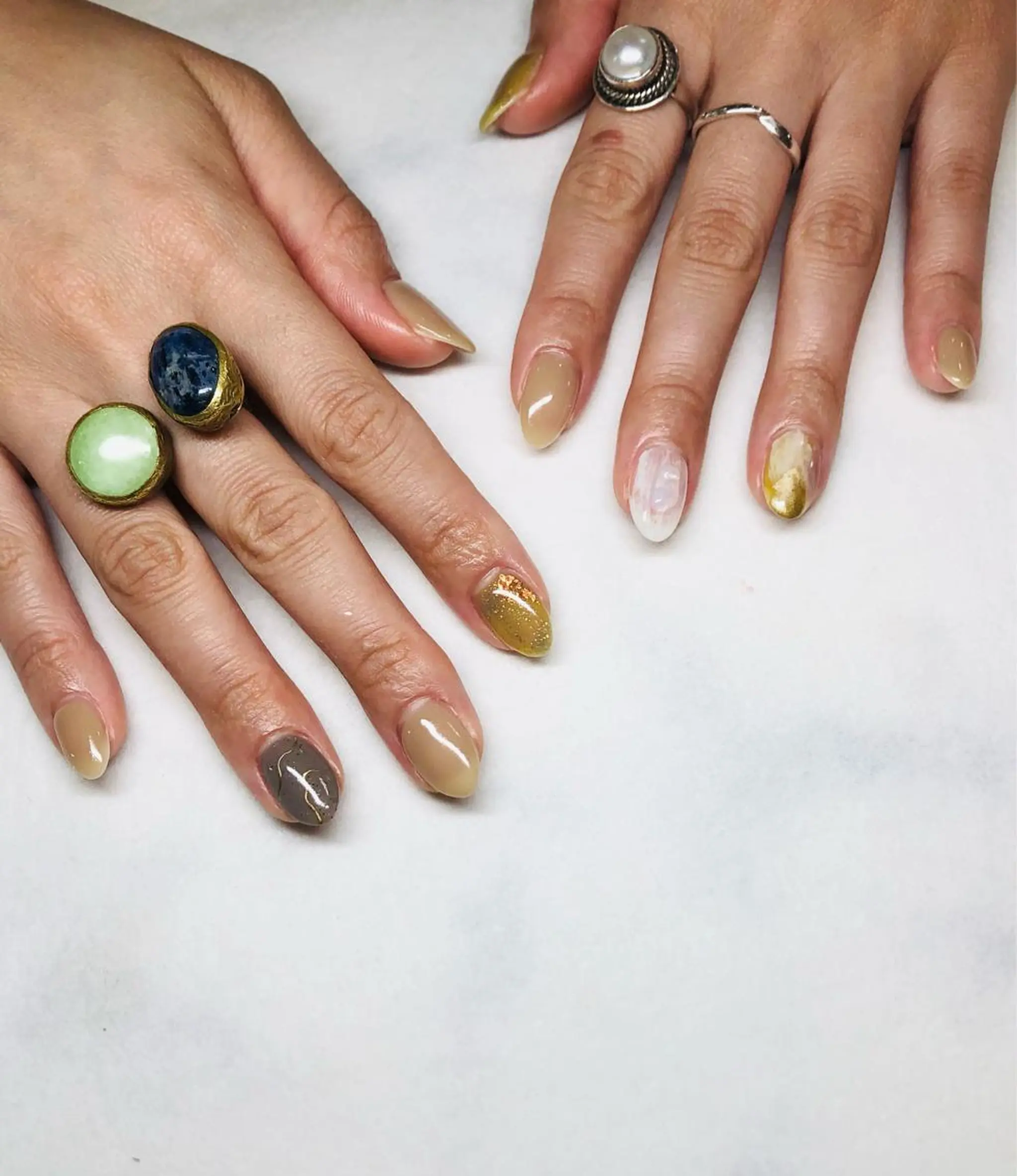 ネイル ジェルネイル ニュアンスネイル ワンカラーネイル パラジェル いちじゅう あおいのネイルデザイン