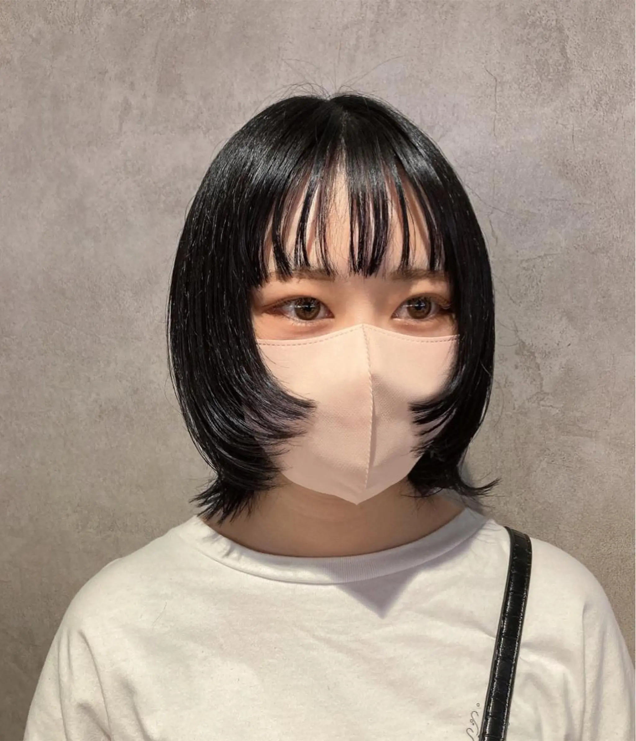 ショート カラー ショートレイヤー 黒髪 ブルーカラー ブルーブラック 顔まわりレイヤー カット ヘアカラー トリートメント ヘッドスパ スキバサミを使わない カット🌼唯🌼のヘアスタイル