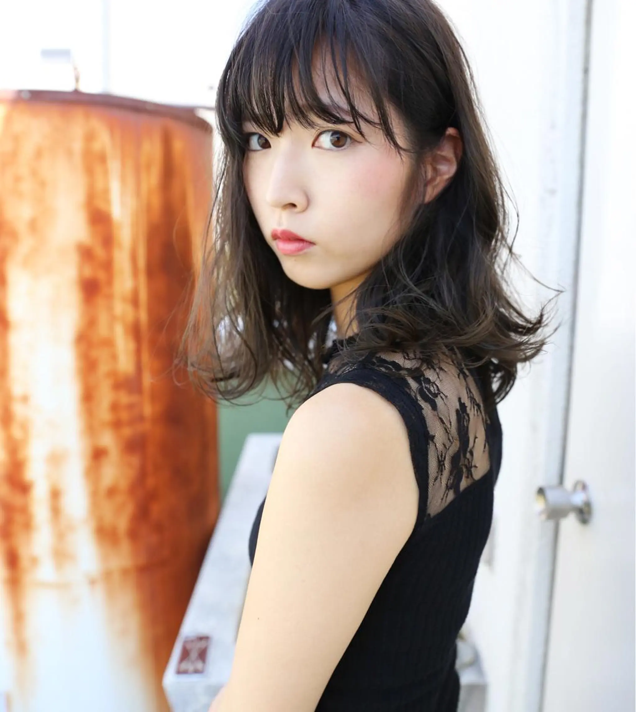 ミディアム カラー 岡本 一平のヘアスタイル