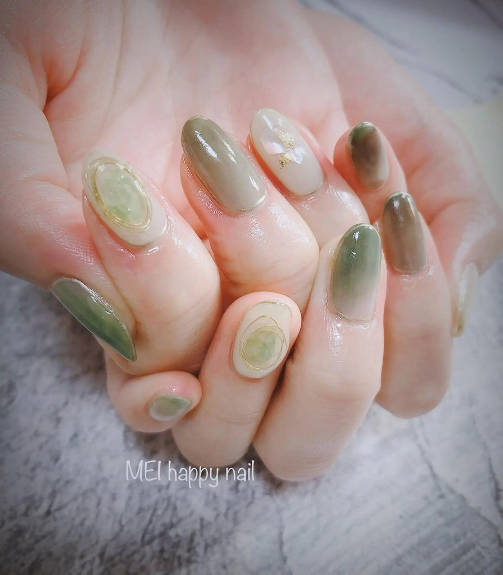 ネイル 北浦和 自爪育成ケアのネイルデザイン