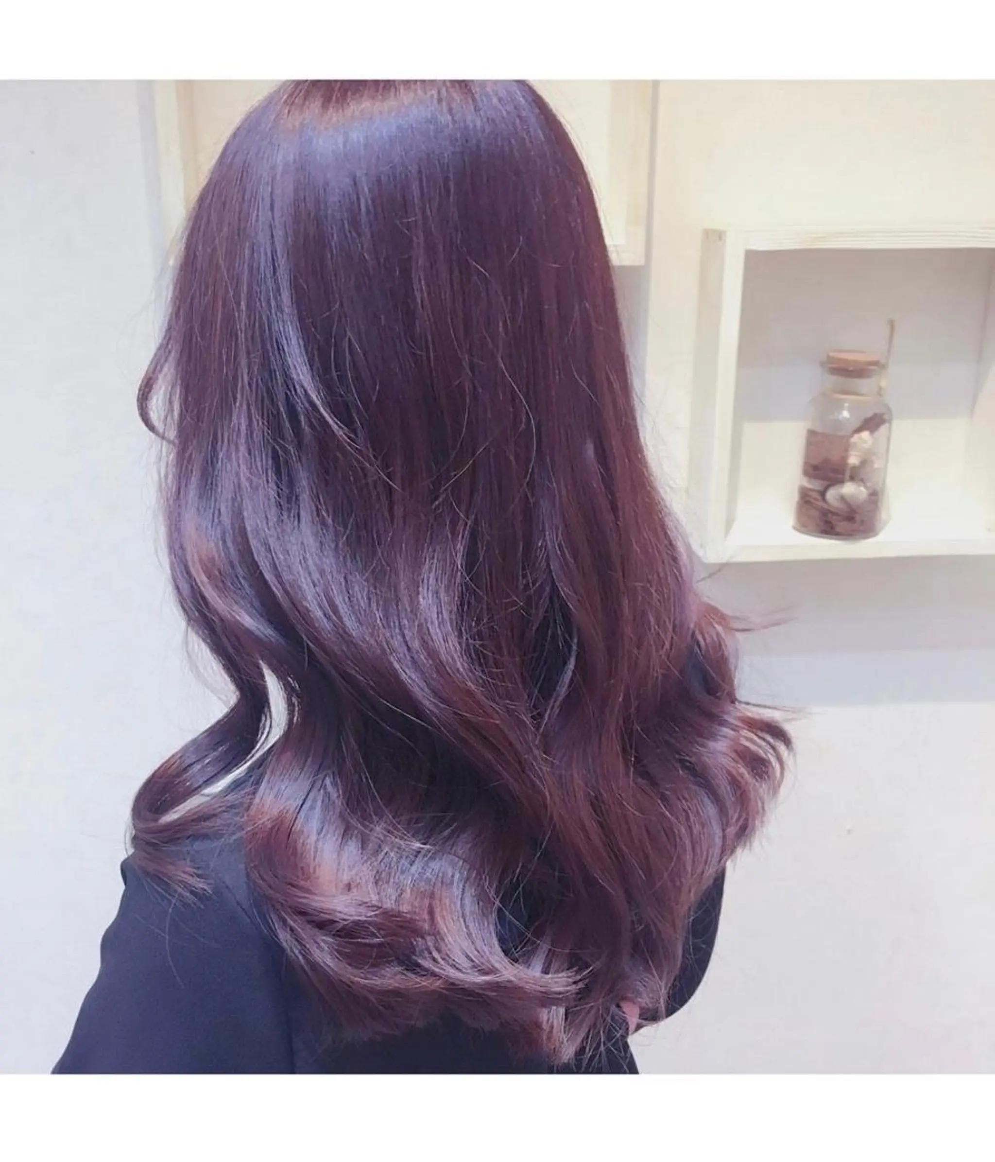 ロング アッシュ ミストバング パープルカラー ボブ 髪質改善 初めでも安心🌟 newi町田✂のヘアスタイル