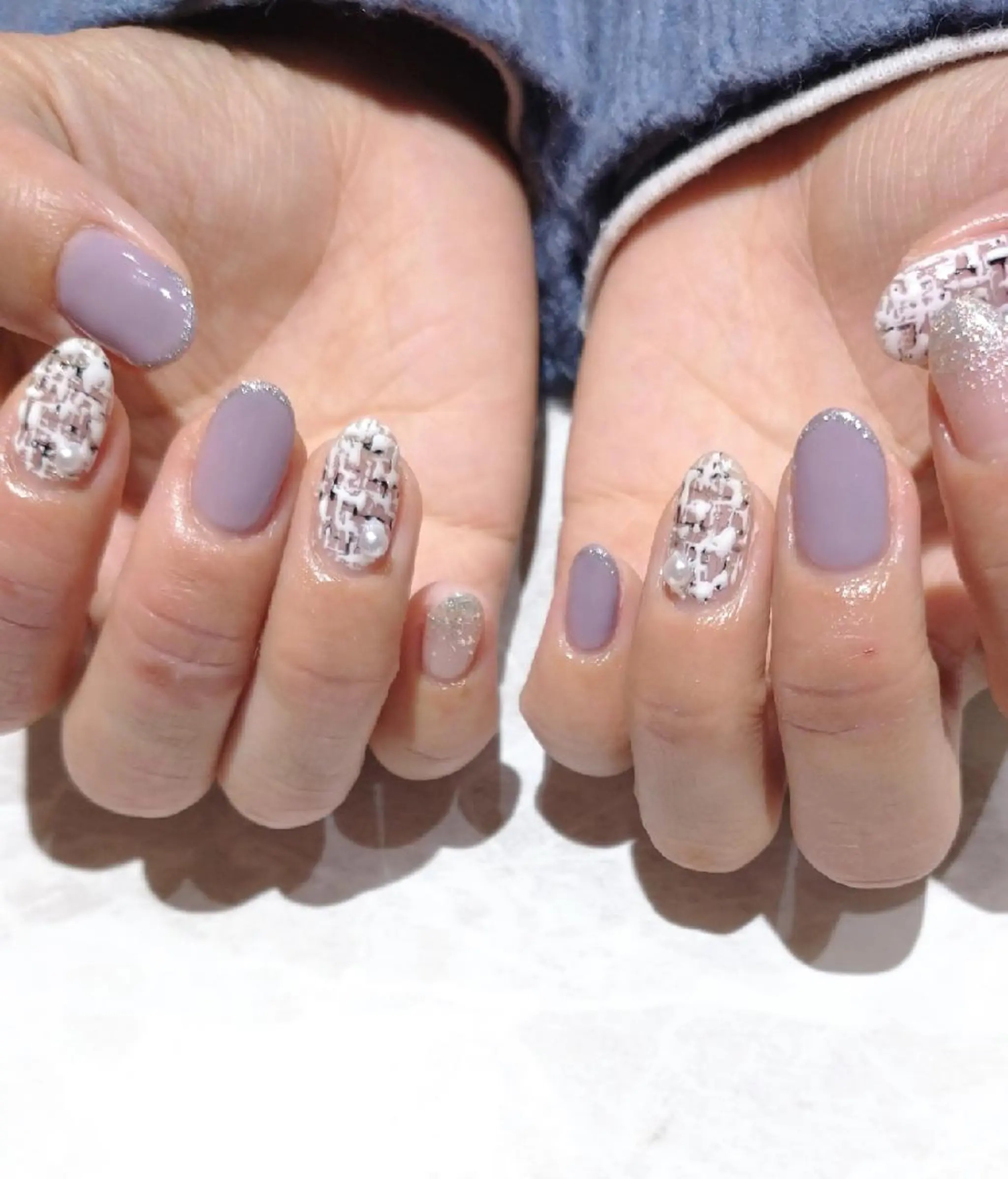 ネイル ラメ(グリッター) ハンドネイル 會田 瑠衣のネイルデザイン