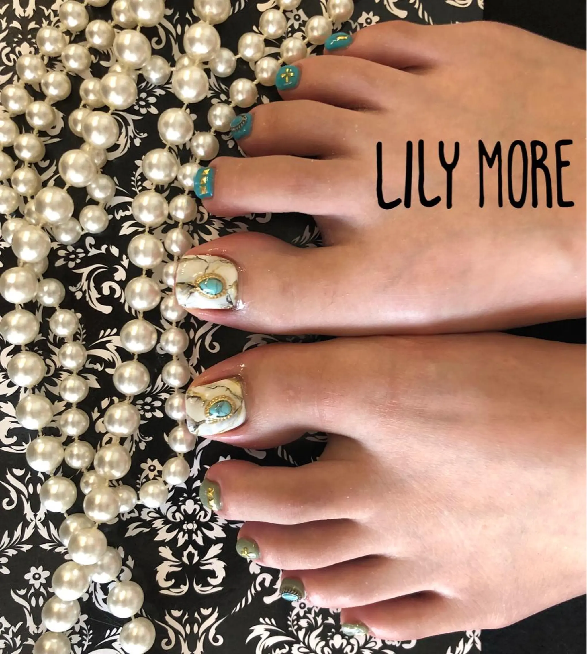 ネイル 大理石ネイル(マーブル) Lily closetのネイルデザイン