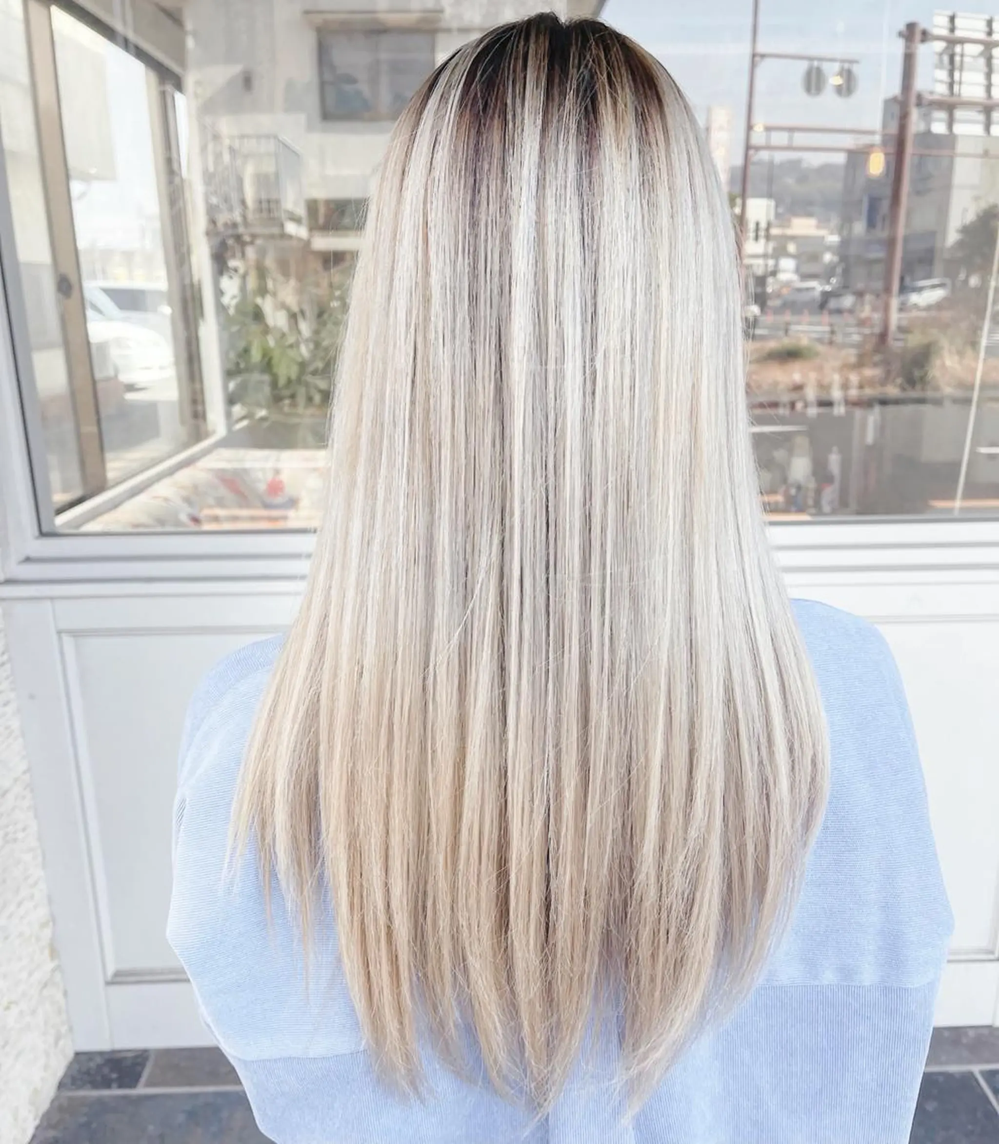 ミディアム カラー ヘアアレンジ バレイヤージュ ブリーチ グラデーションカラー ハイライトカラー ハイライト Mariana/ 鶴原-ハイライトのヘアスタイル