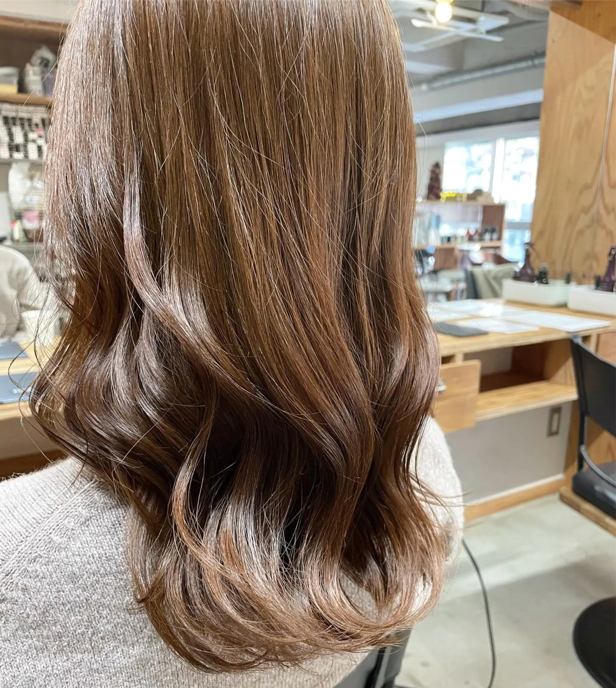 ロング カラー パーマ ヘアアレンジ 暖色ボブ 🍊rikakoのヘアスタイル