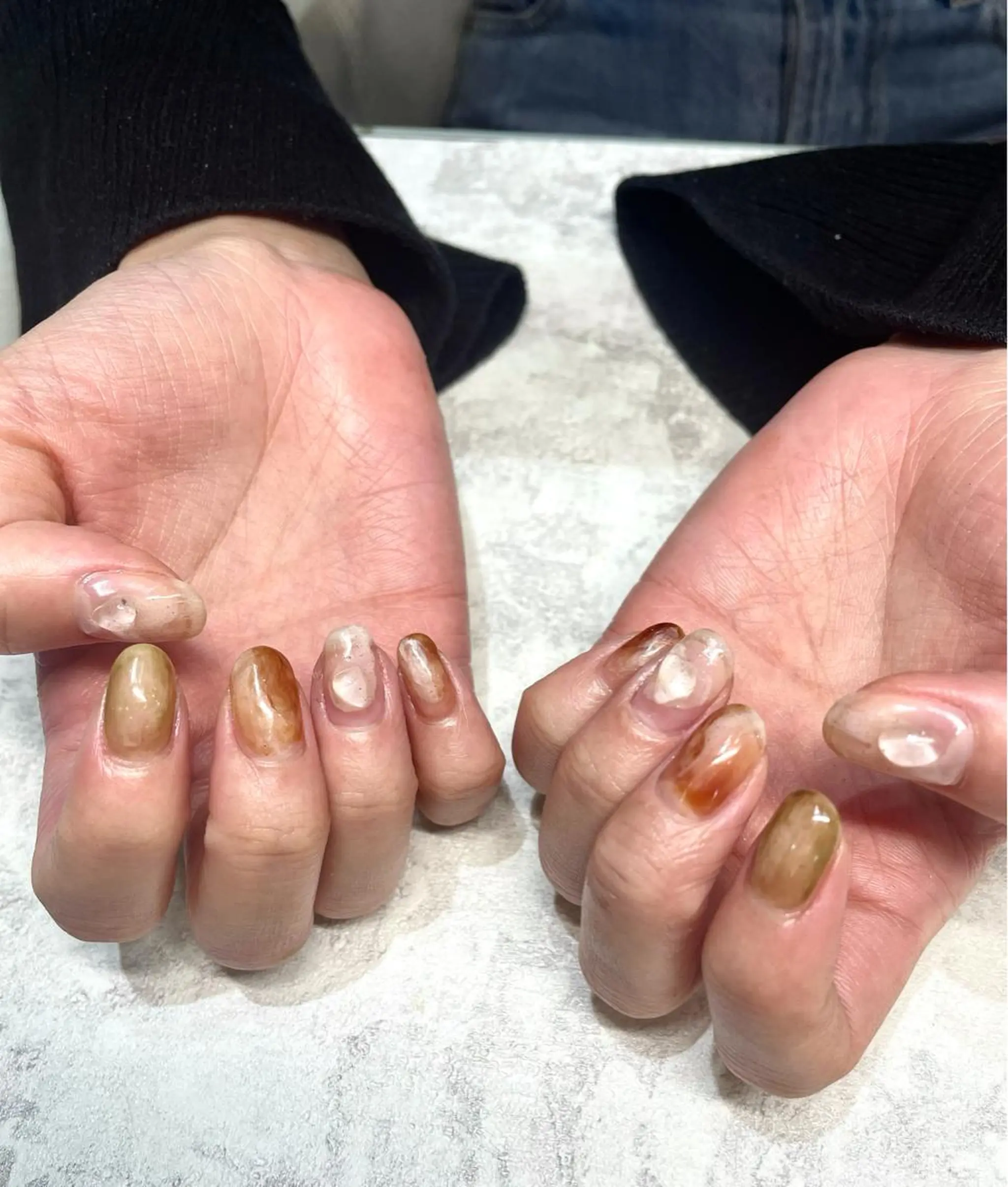 ネイル ニュアンスネイル Nagashima sanaのネイルデザイン