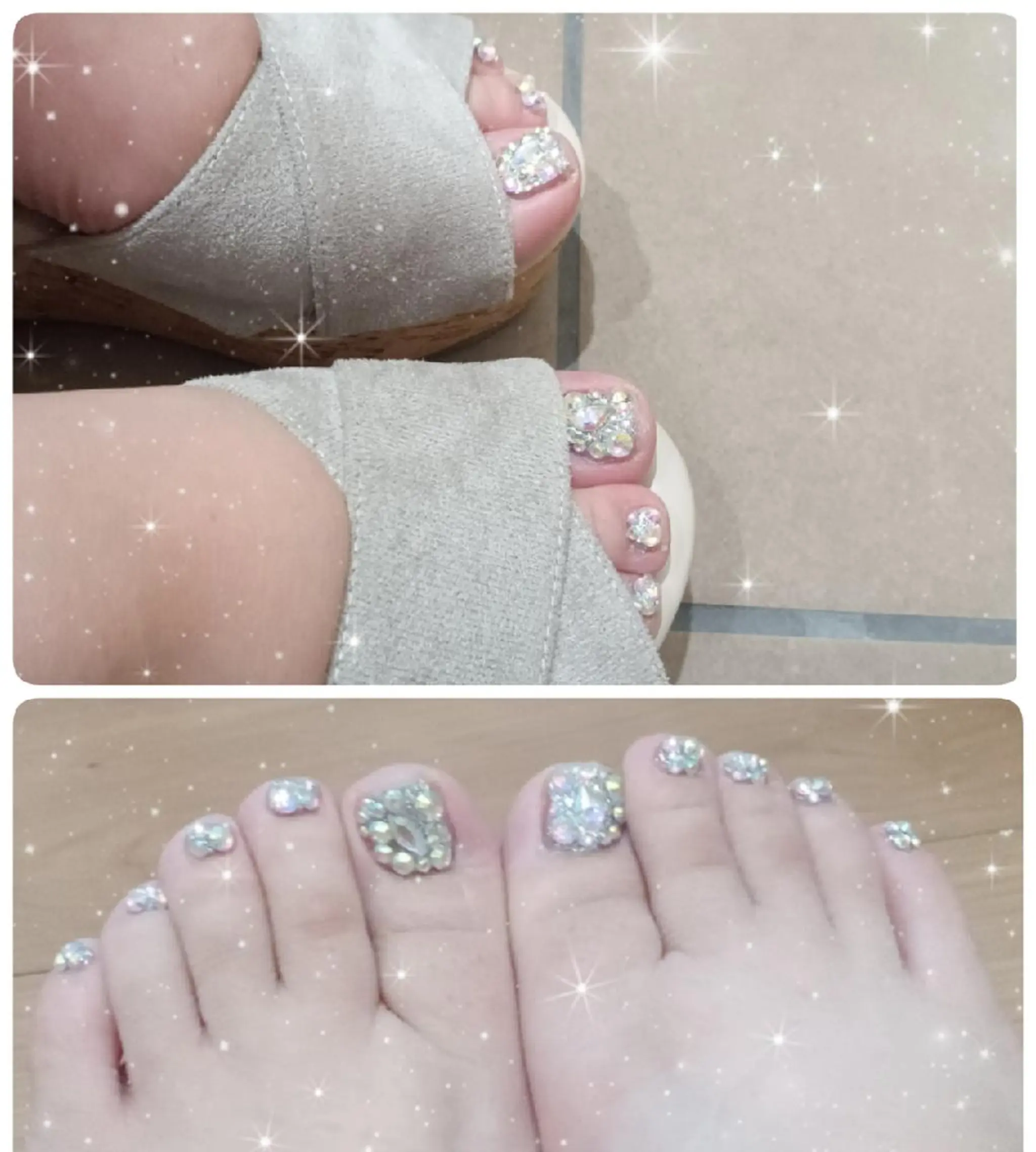 ネイル フットネイル キラキラネイル フットネイル Nail Salon macherieのネイルデザイン