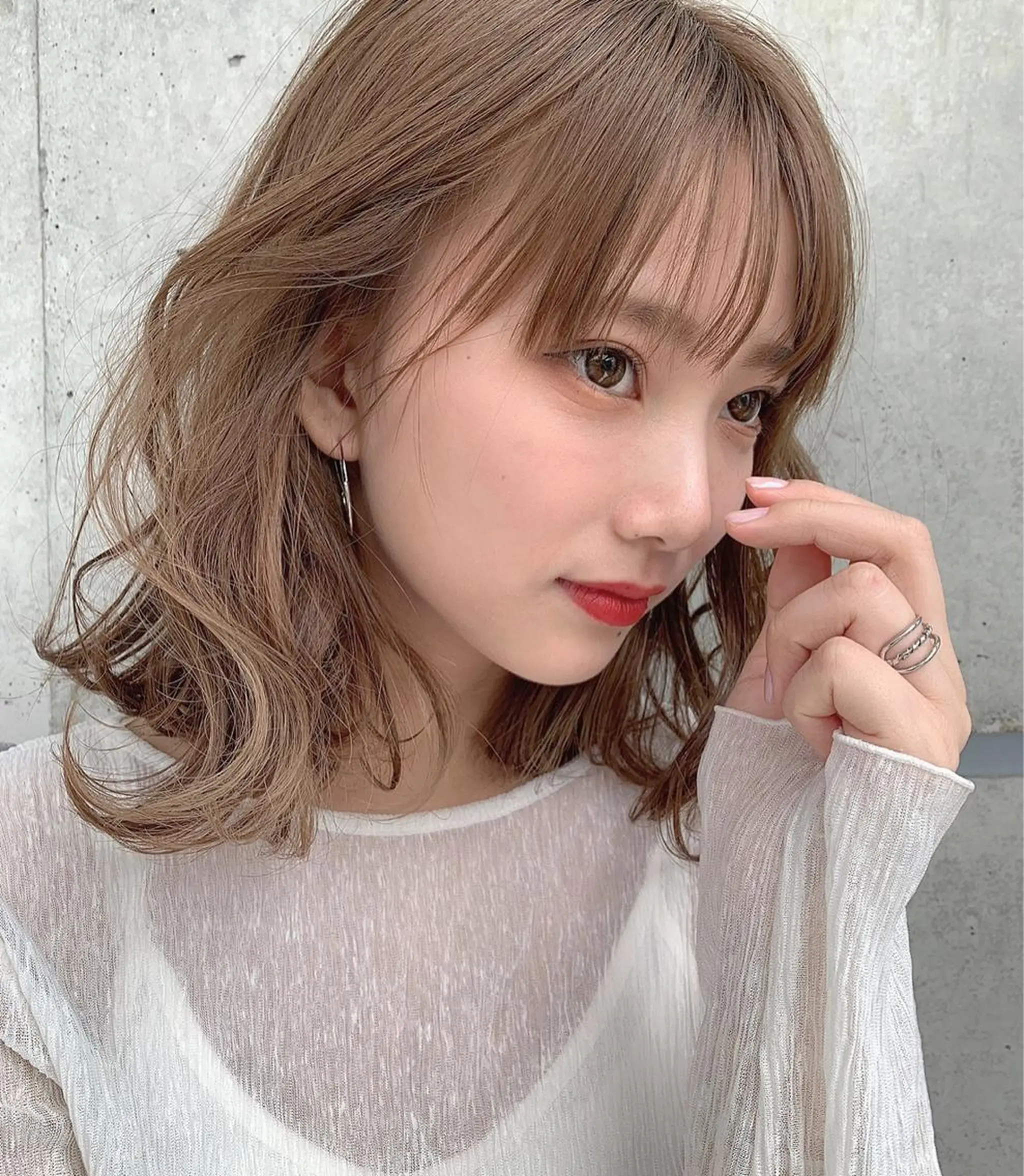ミディアム カラー ヘアアレンジ ヘアカラー トリートメント ヘッドスパ ヘアセット 💞あざと可愛い💞 児玉大地のヘアスタイル