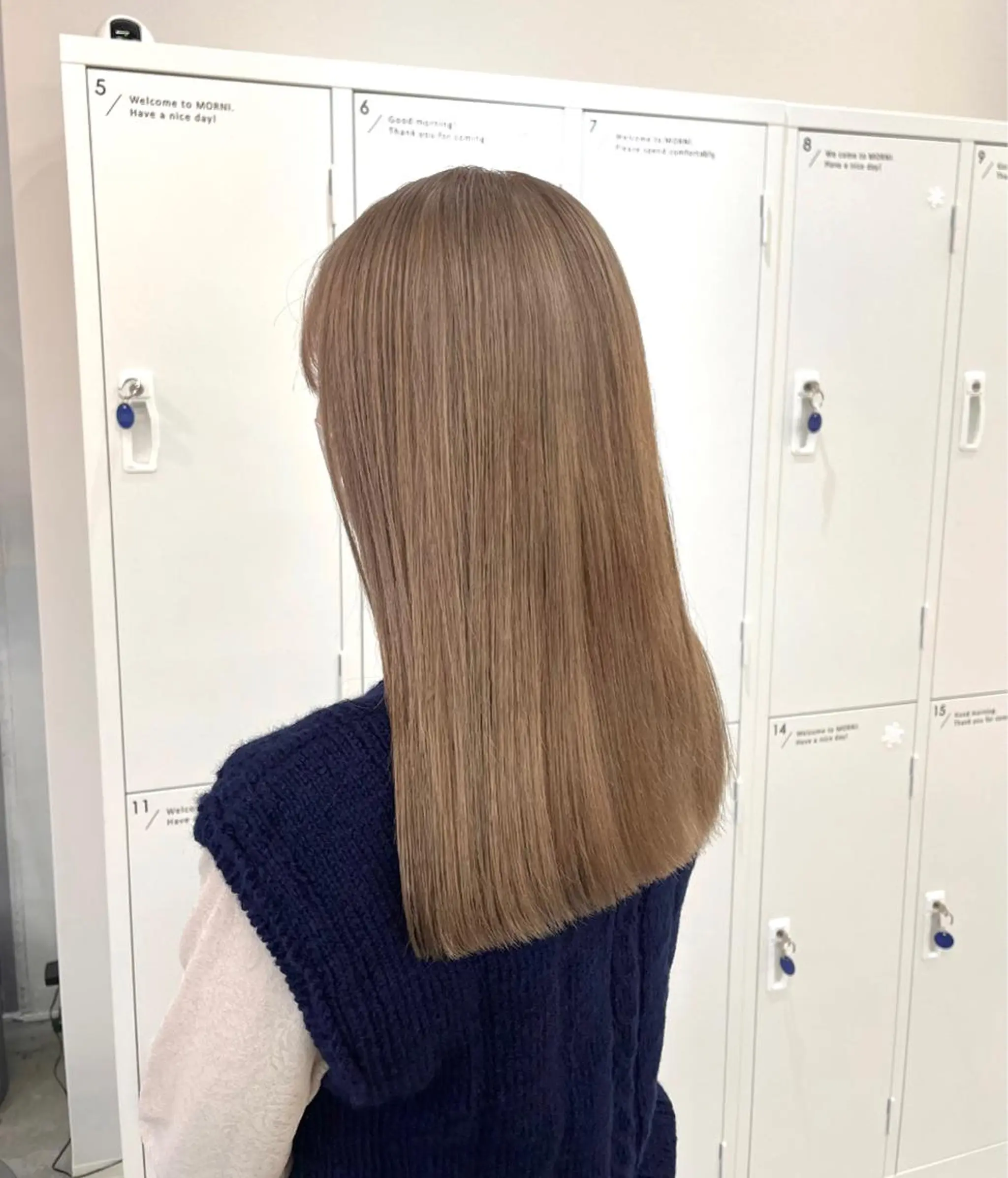 ロング カラー ベージュカラー ミルクティーベージュ 神原 茉依🩰🪩のヘアスタイル