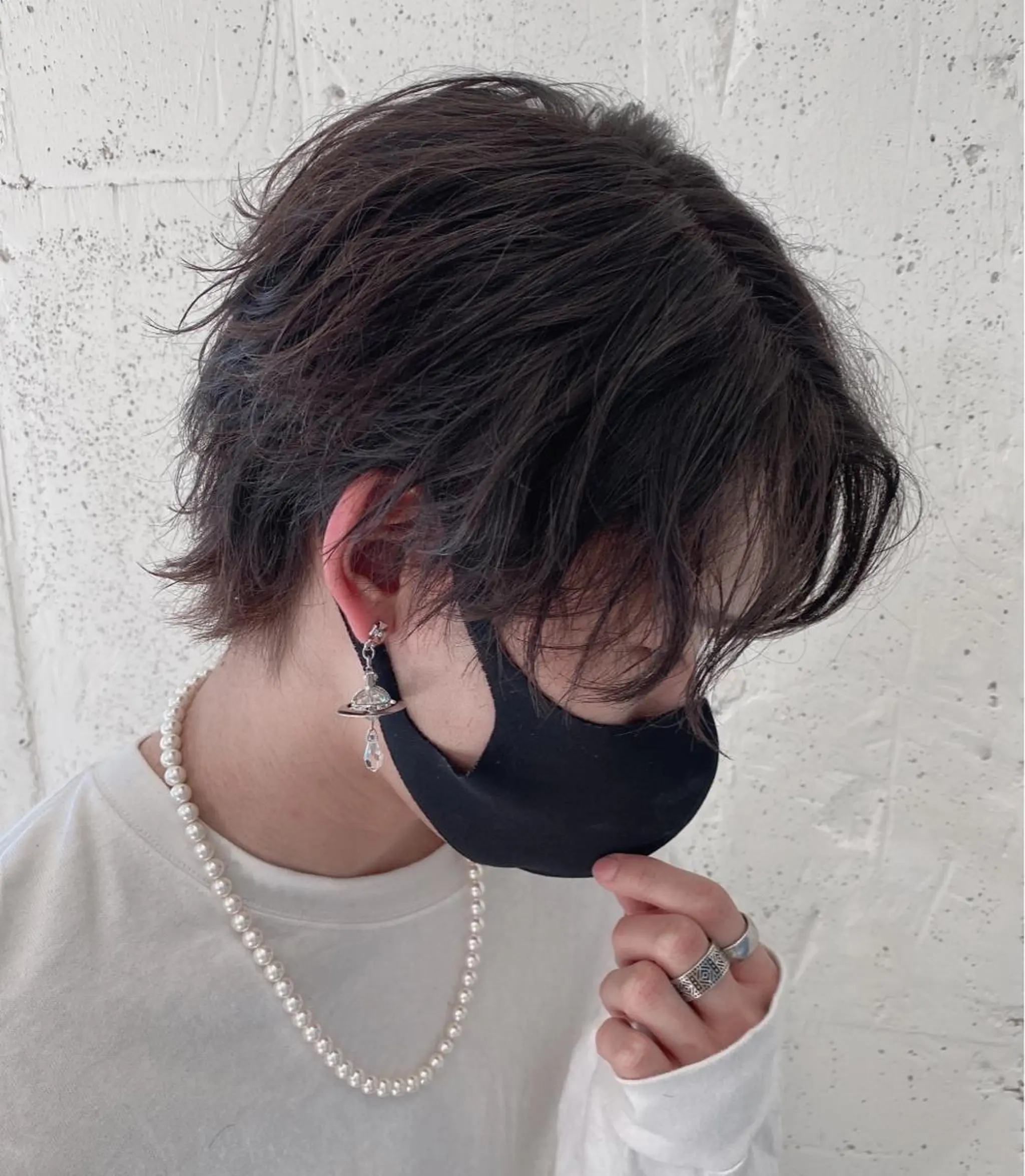 パーマ メンズ センターパート 静岡/草薙パーマ メンズバレイヤージュのヘアスタイル