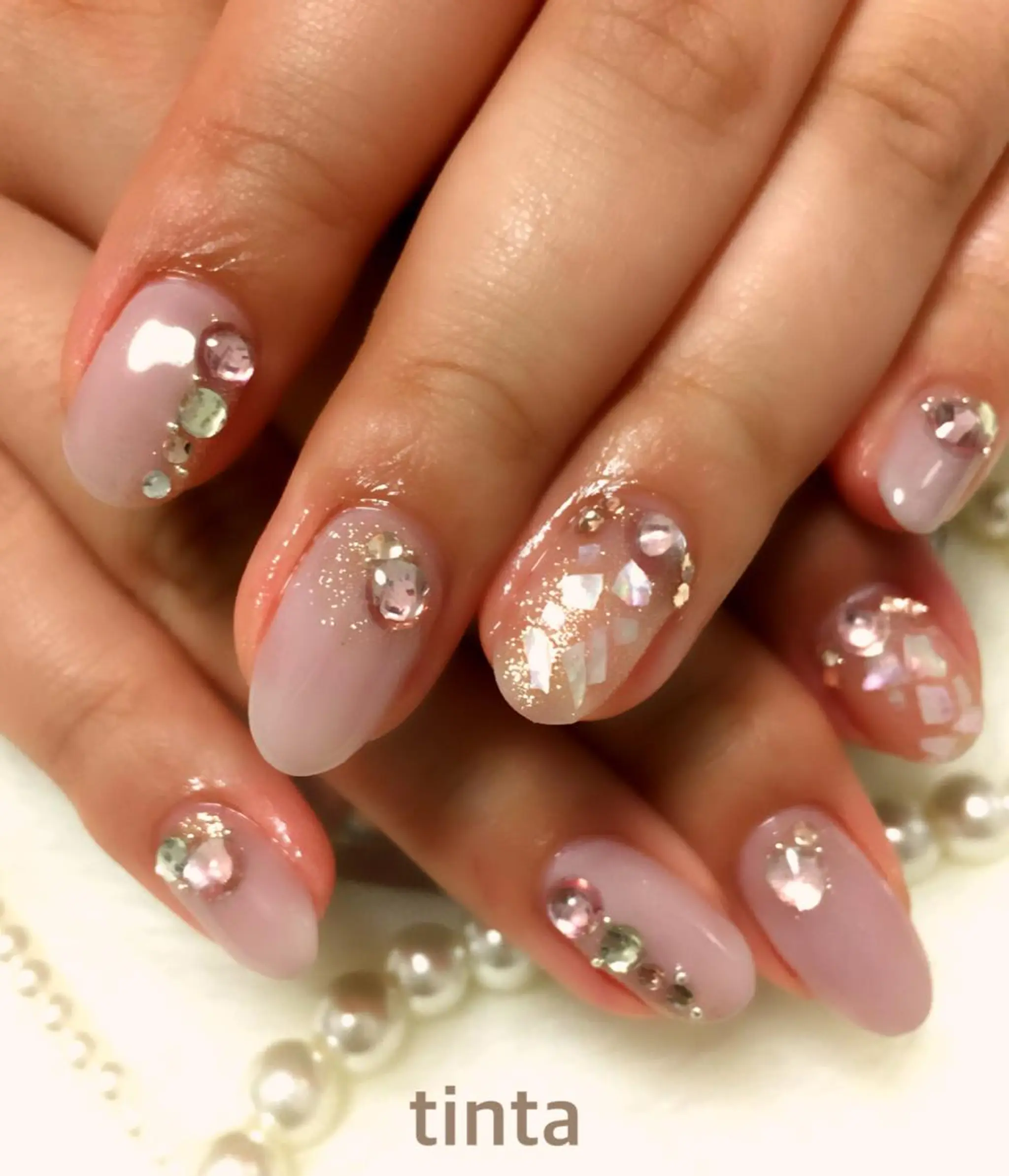 ネイル キラキラネイル ピンク 馬場 典子のネイルデザイン