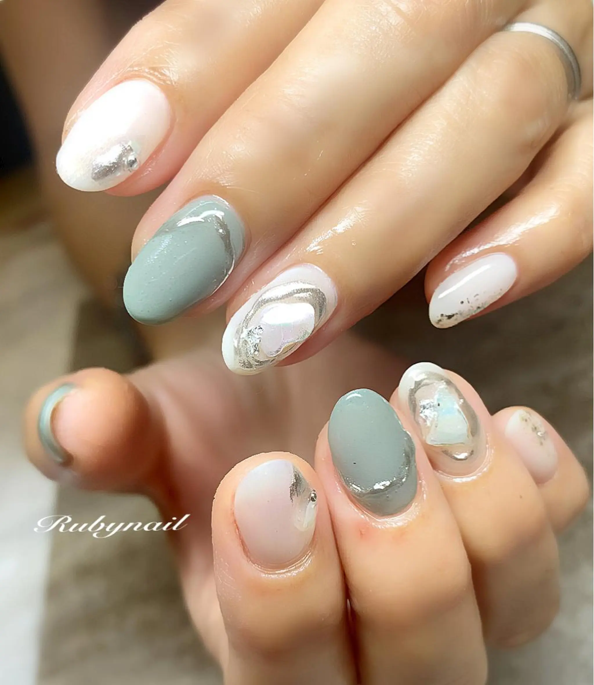 ネイル ミラーネイル プライベートサロン Rubynailのネイルデザイン