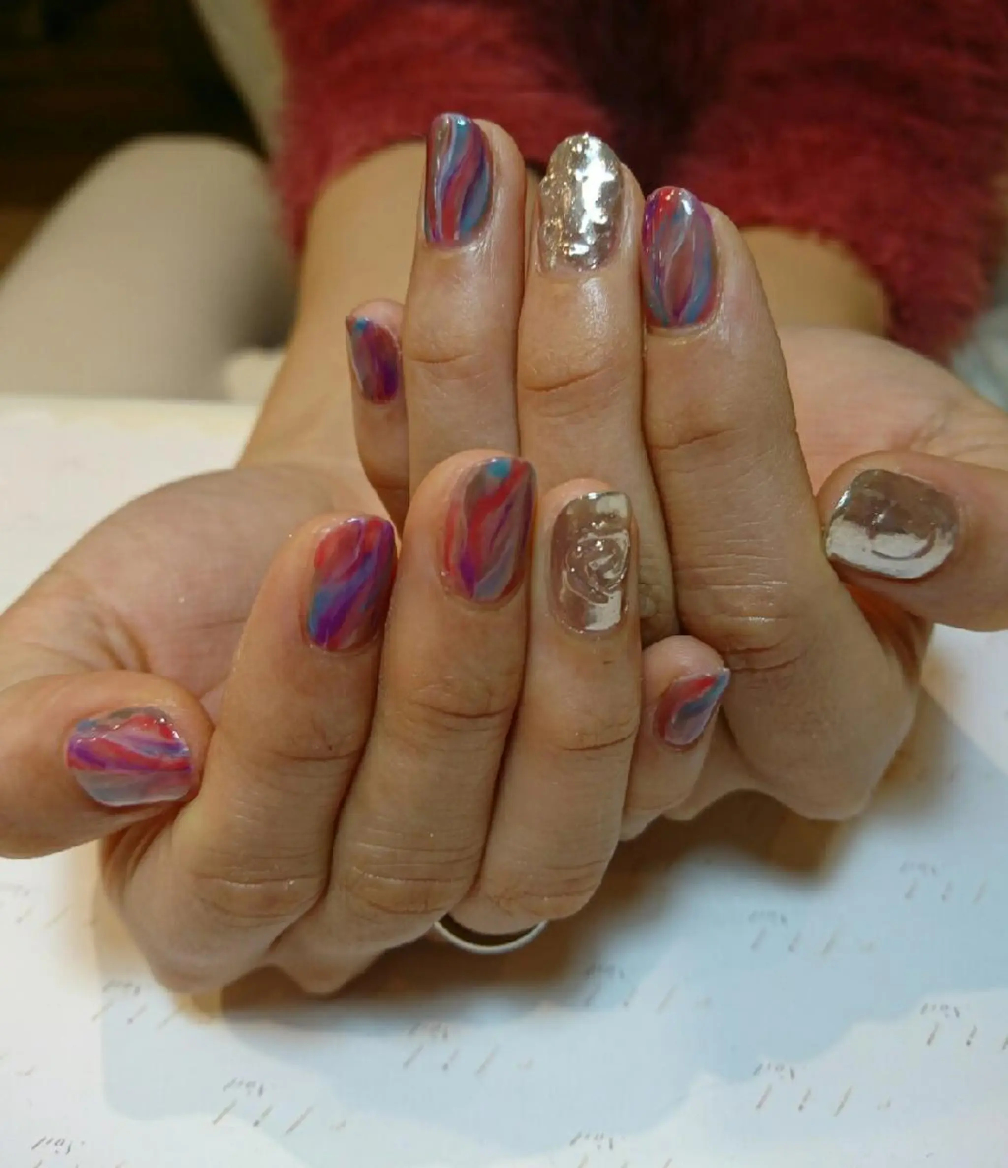 ネイル ミラーネイル 持ち込み みー shakushiroのネイルデザイン