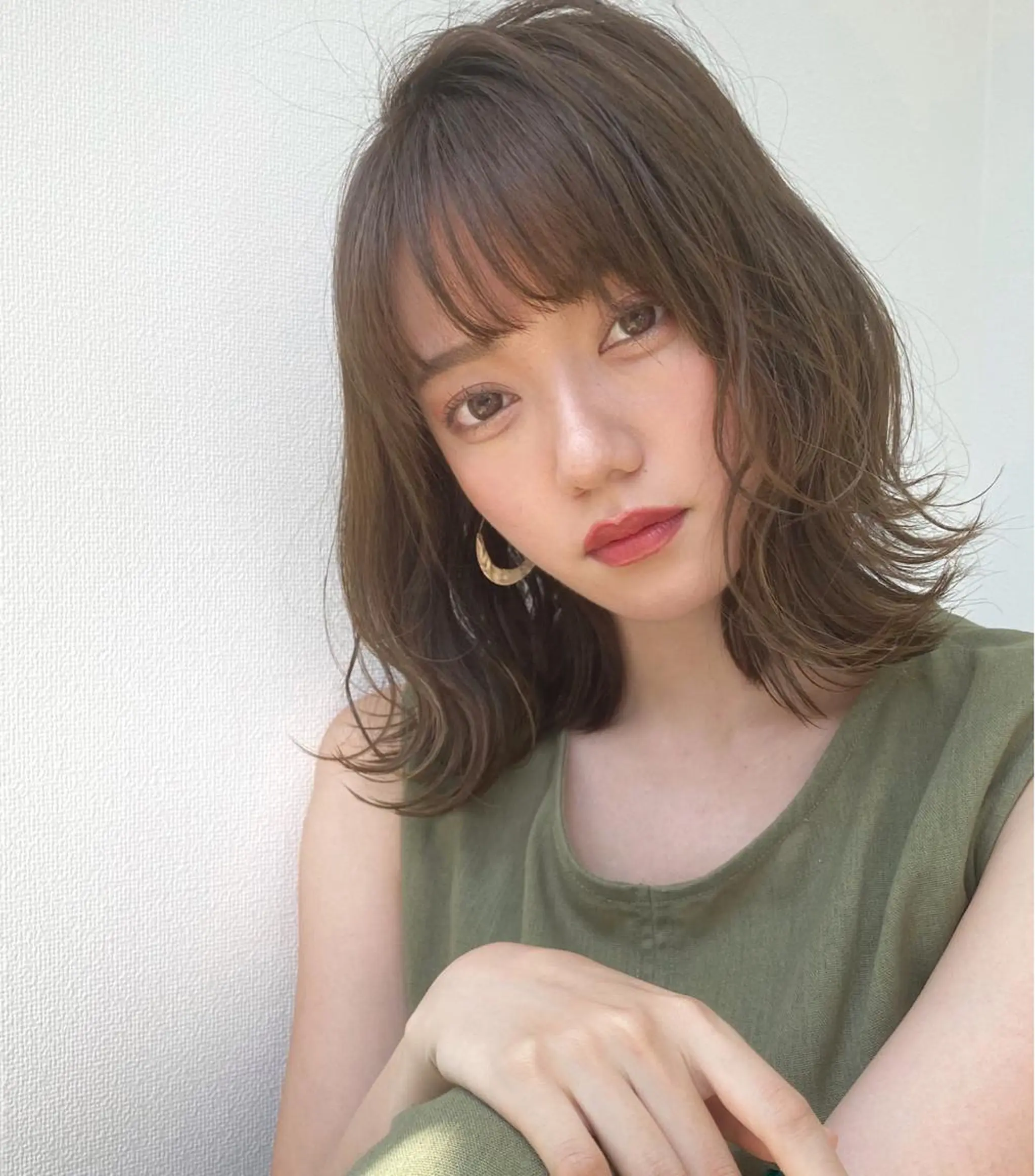 ミディアム ボブ、縮毛矯正👑 心斎橋/高城涼也のヘアスタイル