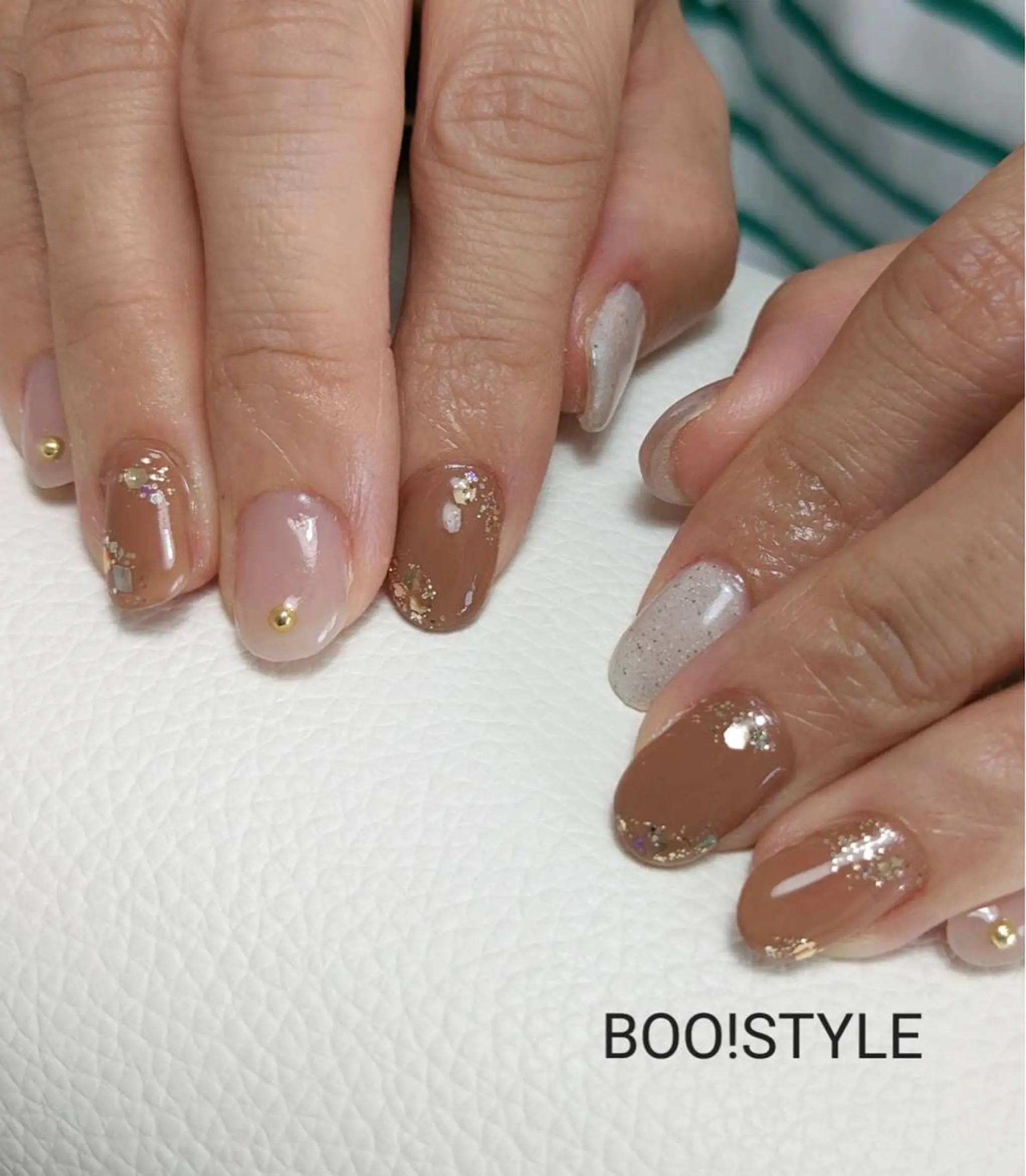 ネイル ラメ(グリッター) ハンドネイル BOO!STYLE所属・オイカワ アユミのネイルデザイン