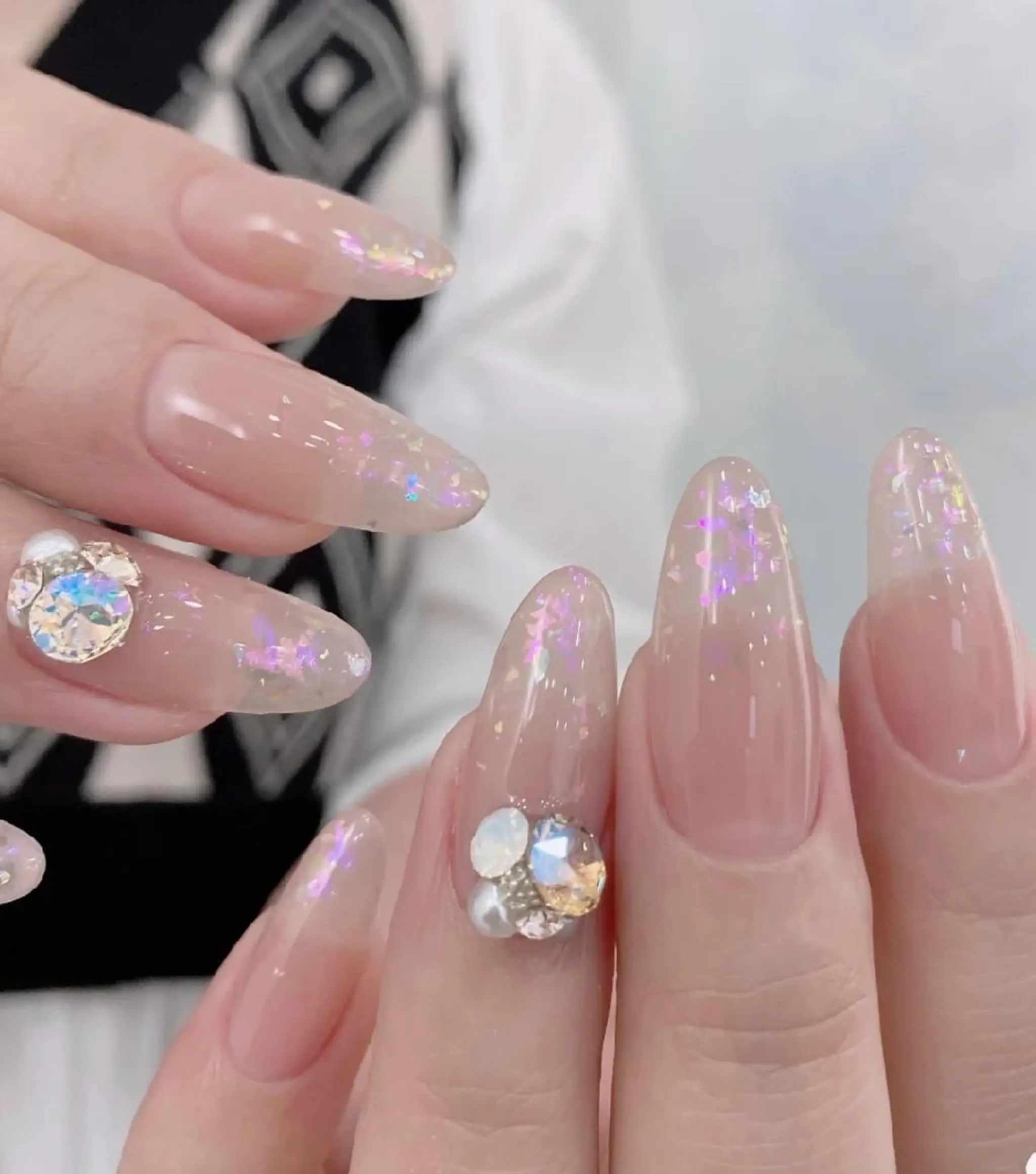 ネイル ネイリストゆか💅 長さだし、深爪矯正のネイルデザイン