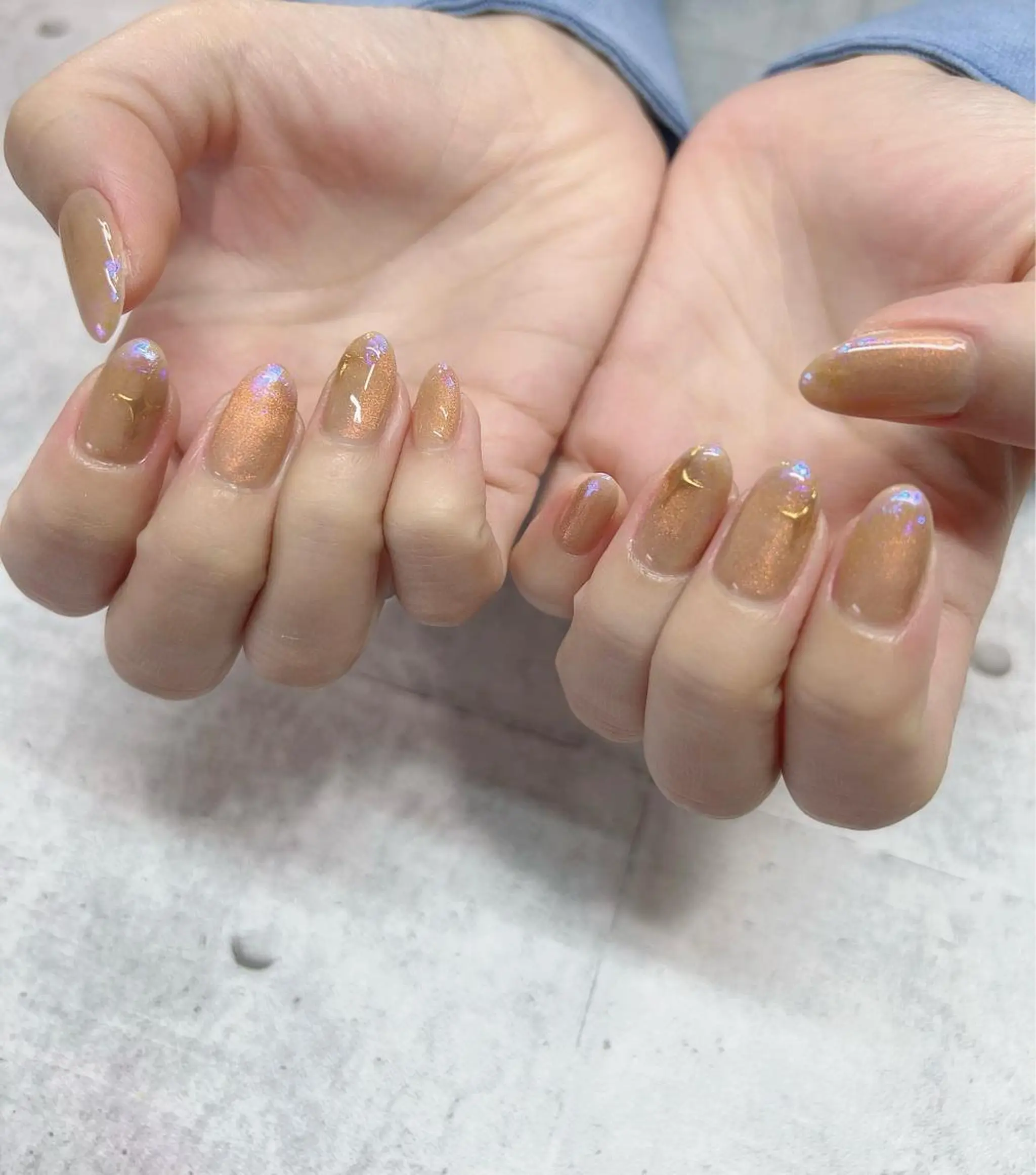 ネイル 北浦和 自爪育成ケアのネイルデザイン