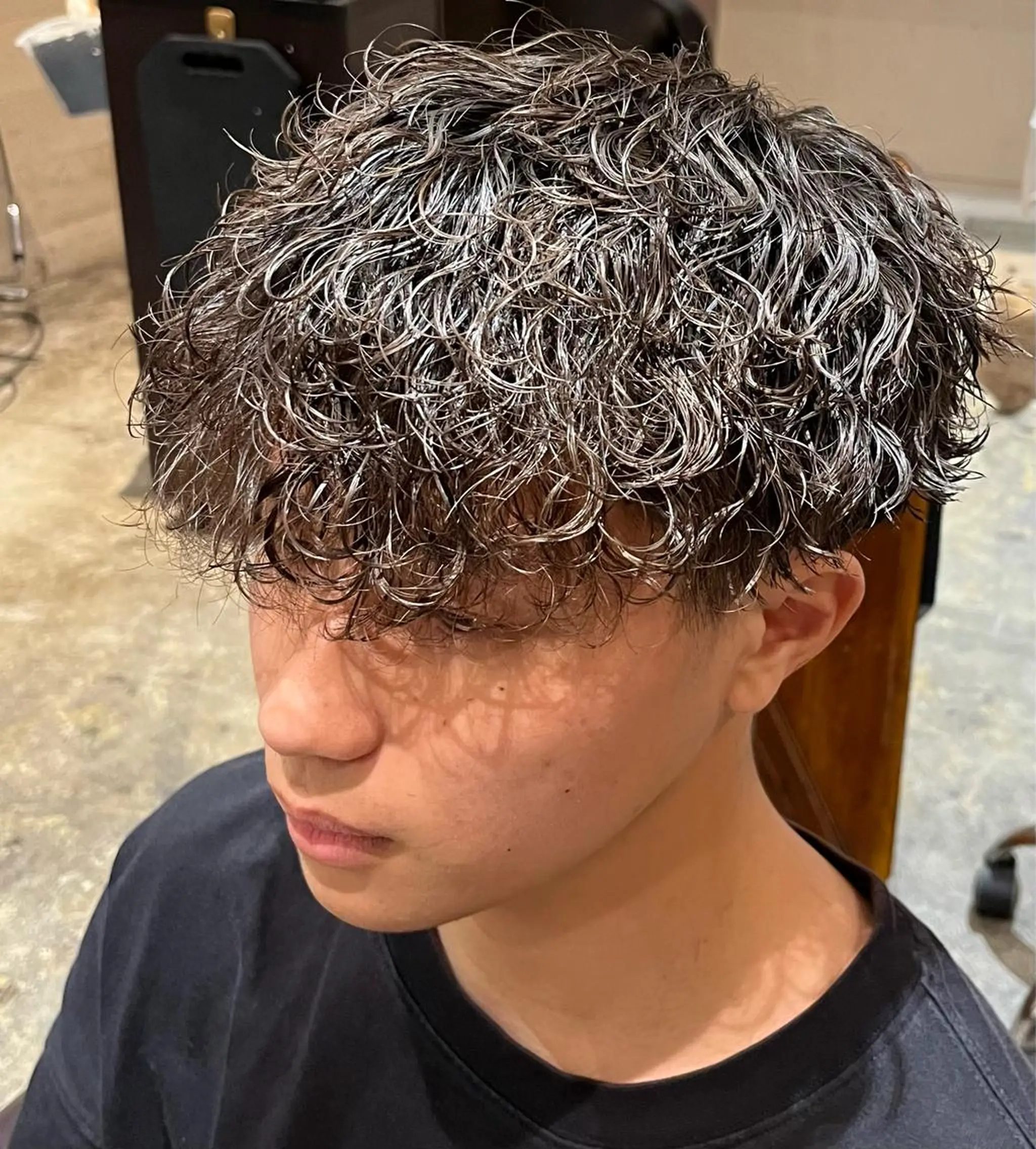 パーマ メンズ カット パーマ トリートメント ヘアセット 👑メンズパーマ特化 店長望月謙二郎👑のヘアスタイル