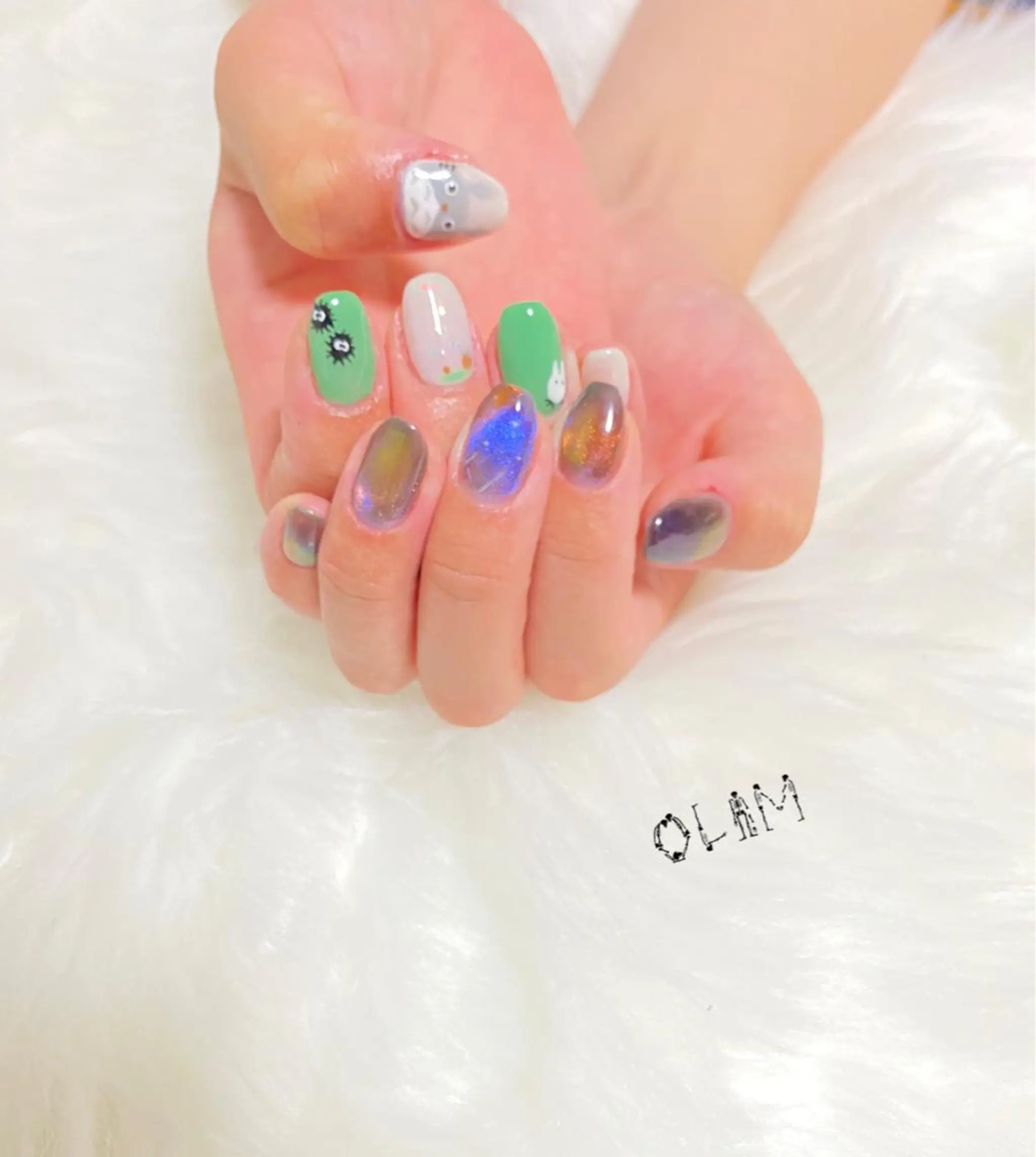ネイル マグネットネイル ハンドネイル olim nailspaceのネイルデザイン