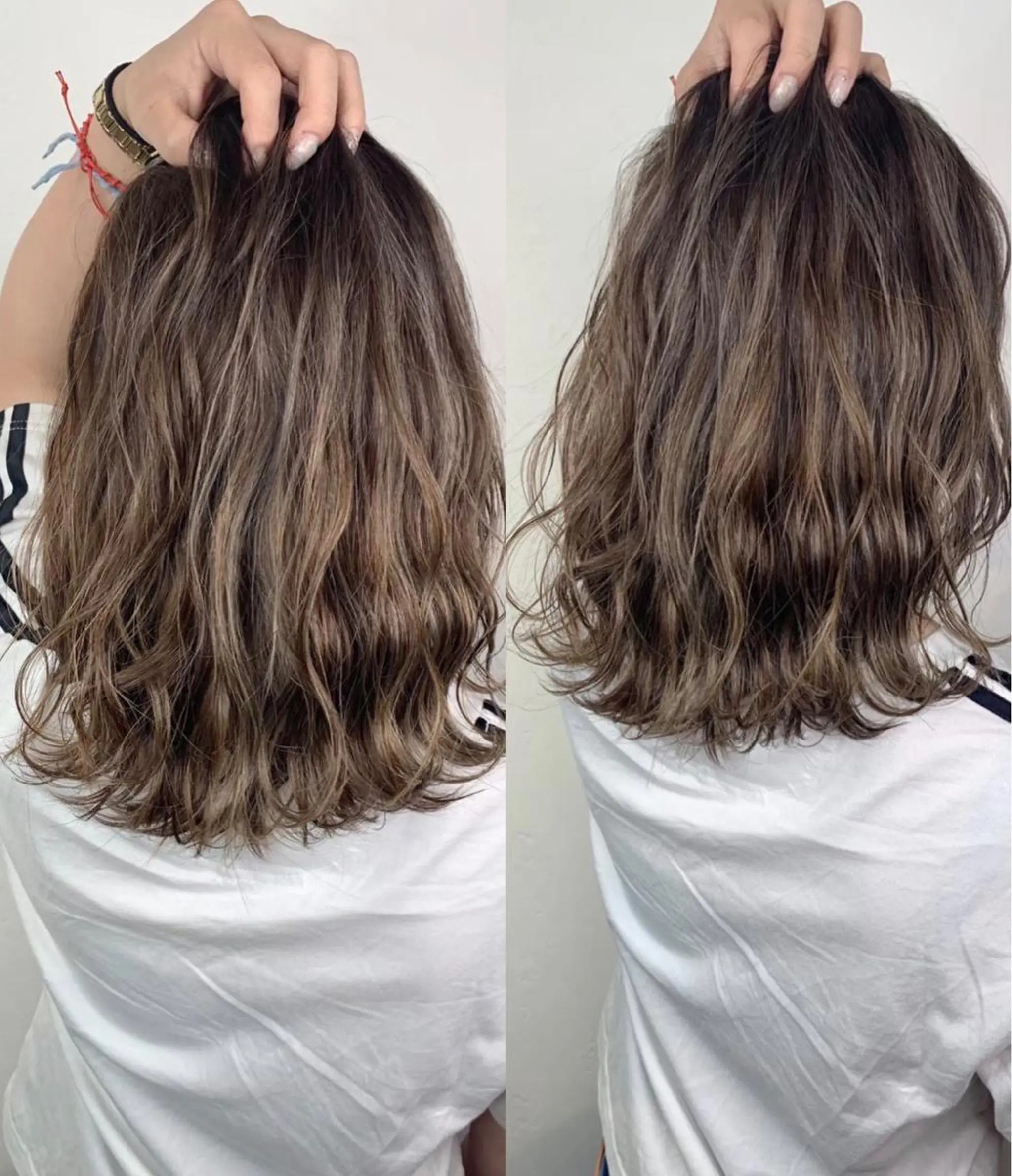 セミロング カラー _WHITE 高槻のヘアスタイル