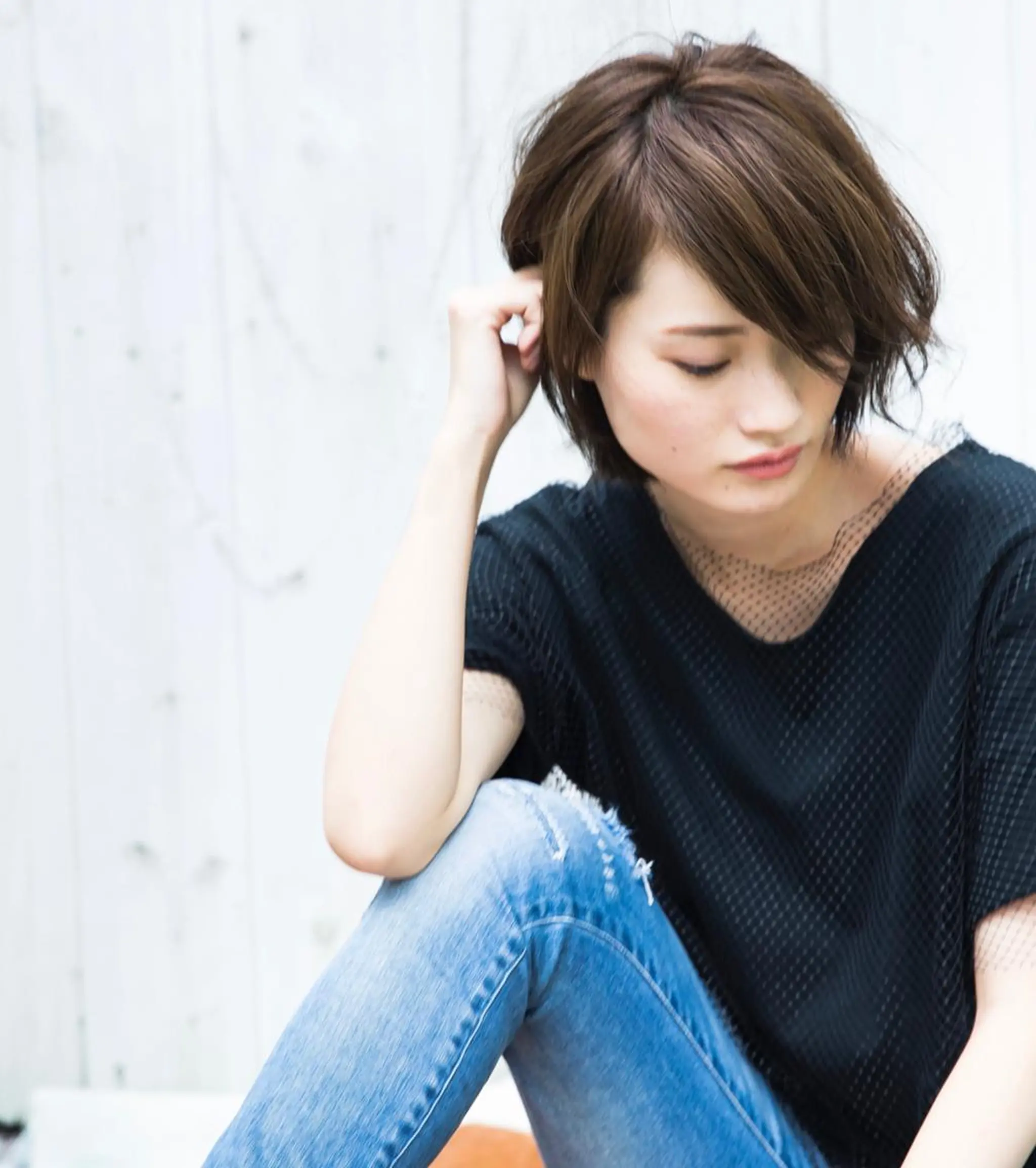 カラー 岩渕 由里香のヘアスタイル