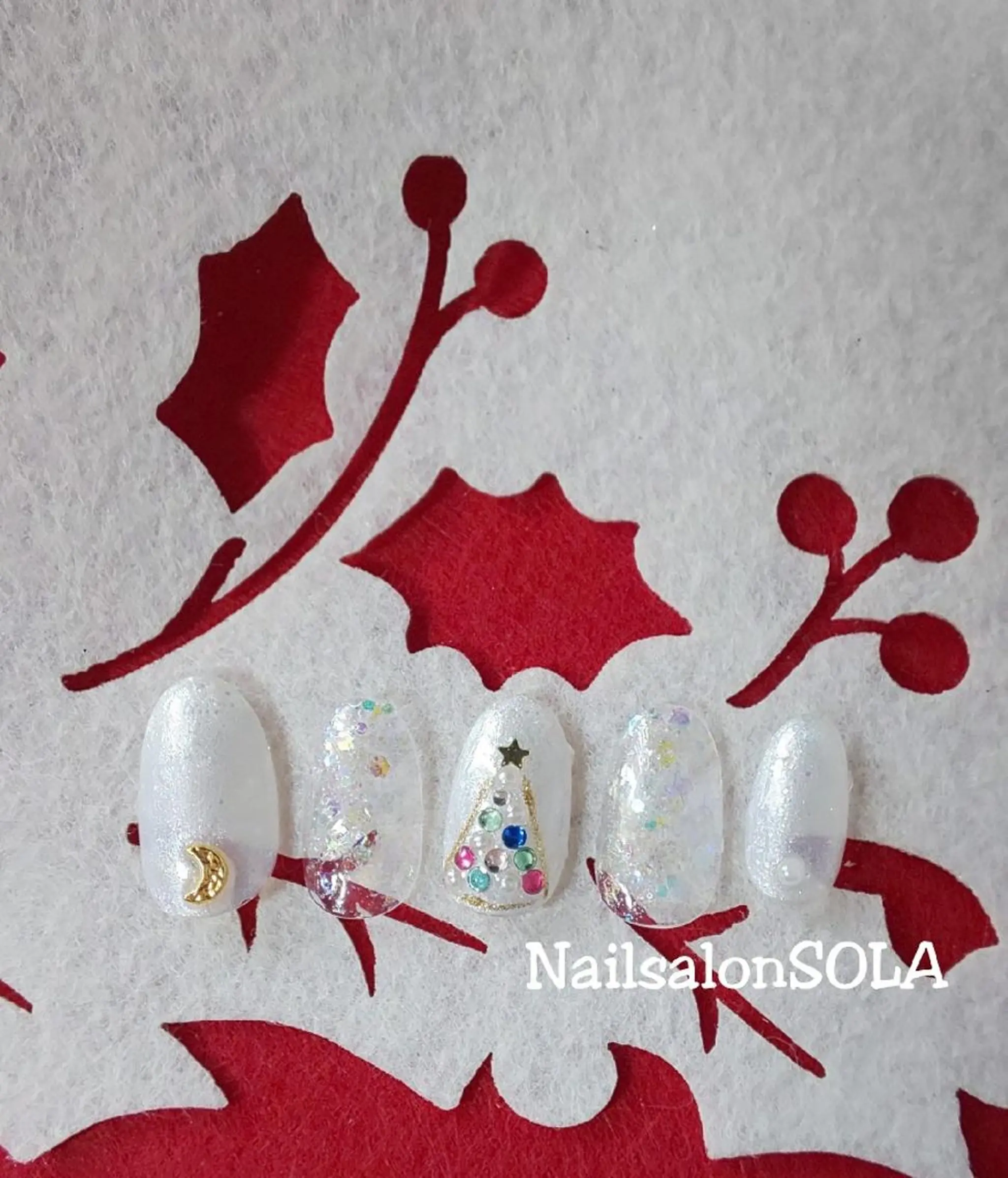 ネイル 冬ネイル クリスマス ハンドネイル 田代 夏子のネイルデザイン