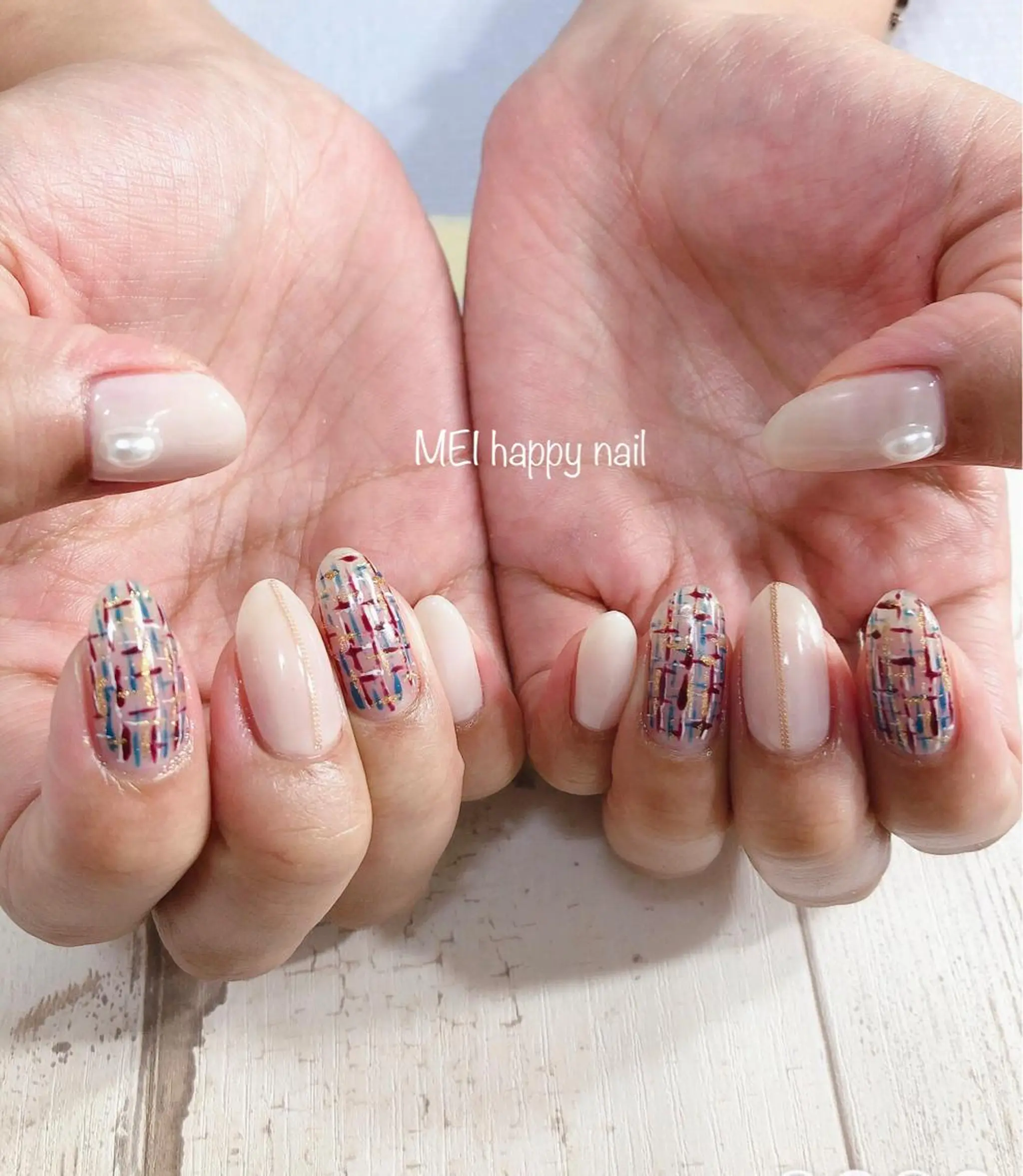 ネイル 北浦和 自爪育成ケアのネイルデザイン