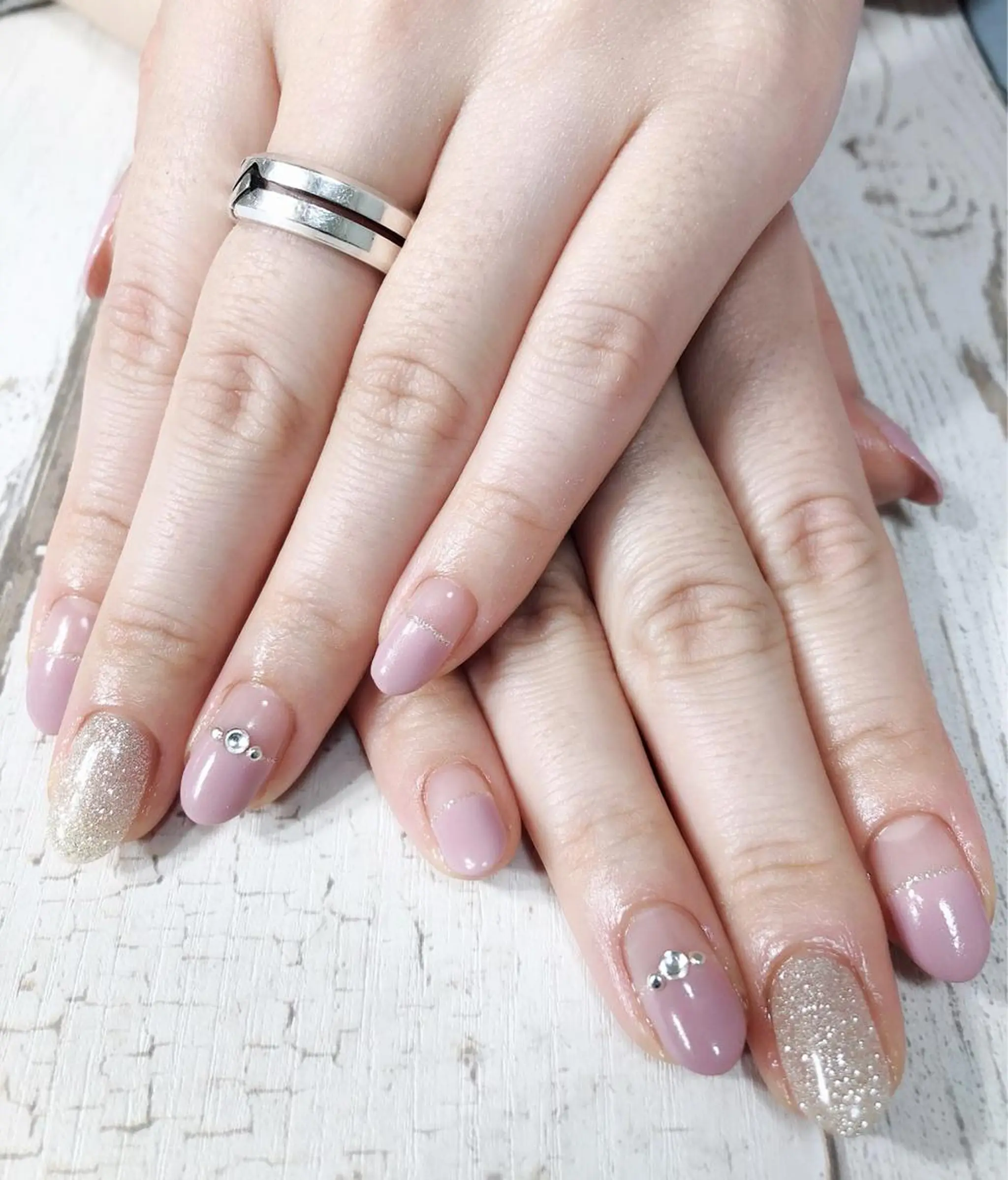 ネイル ハンドケア 北浦和 自爪育成ケアのネイルデザイン