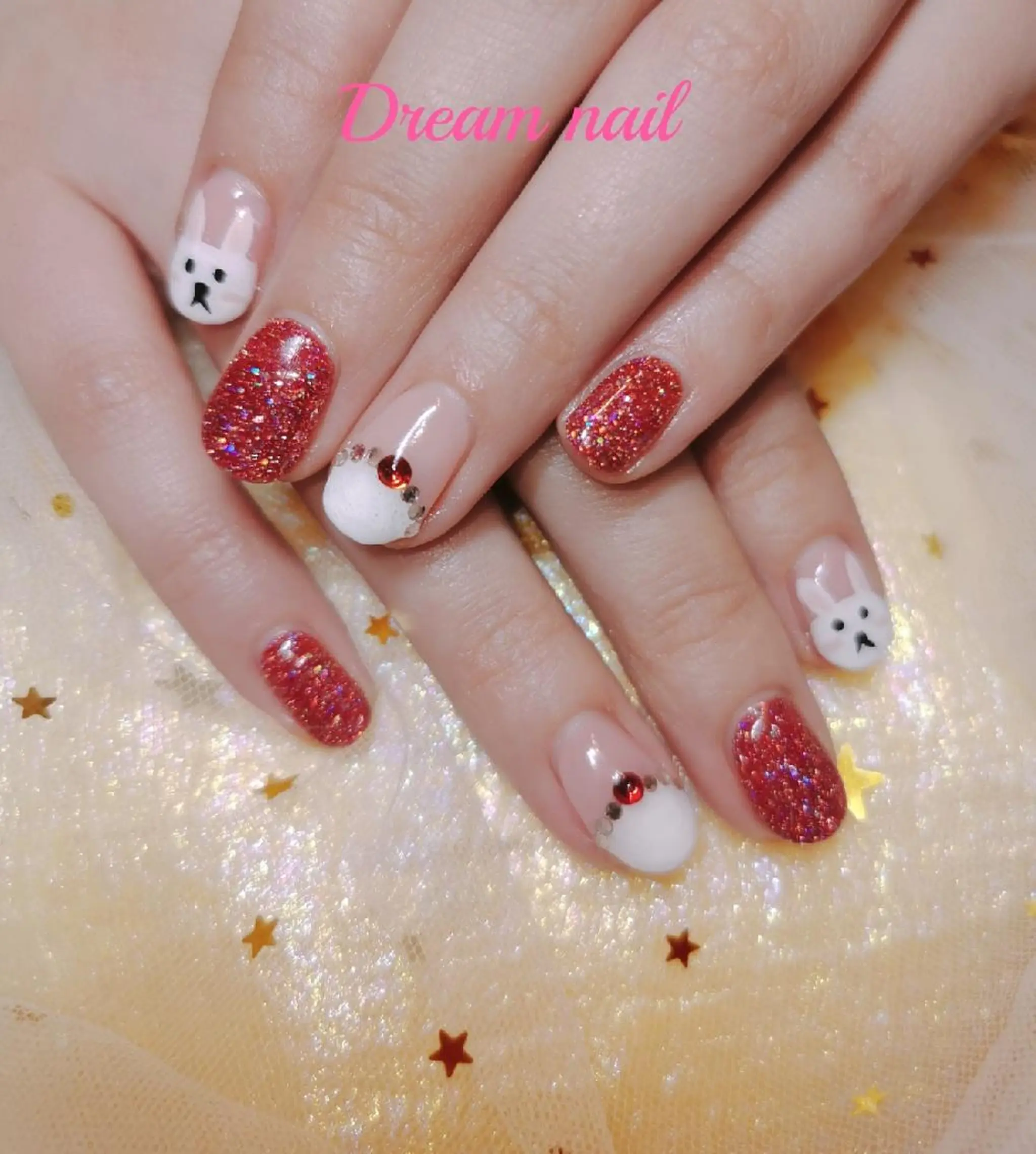 ネイル ショート ハンドネイル ネイリストゆか💅 長さだし、深爪矯正のネイルデザイン