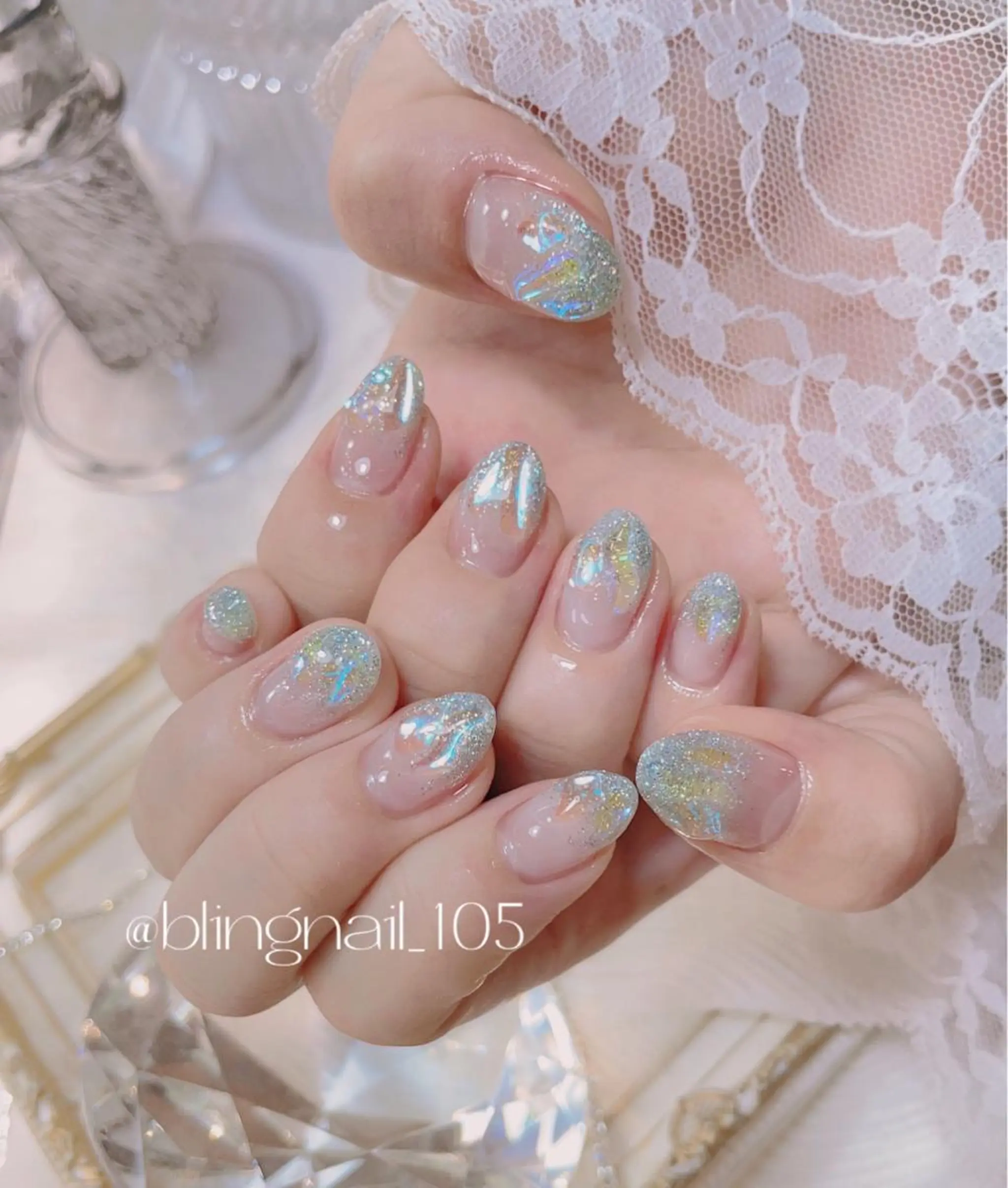 ネイル 23時まで❤︎韓国、 ワンホンネイルのネイルデザイン