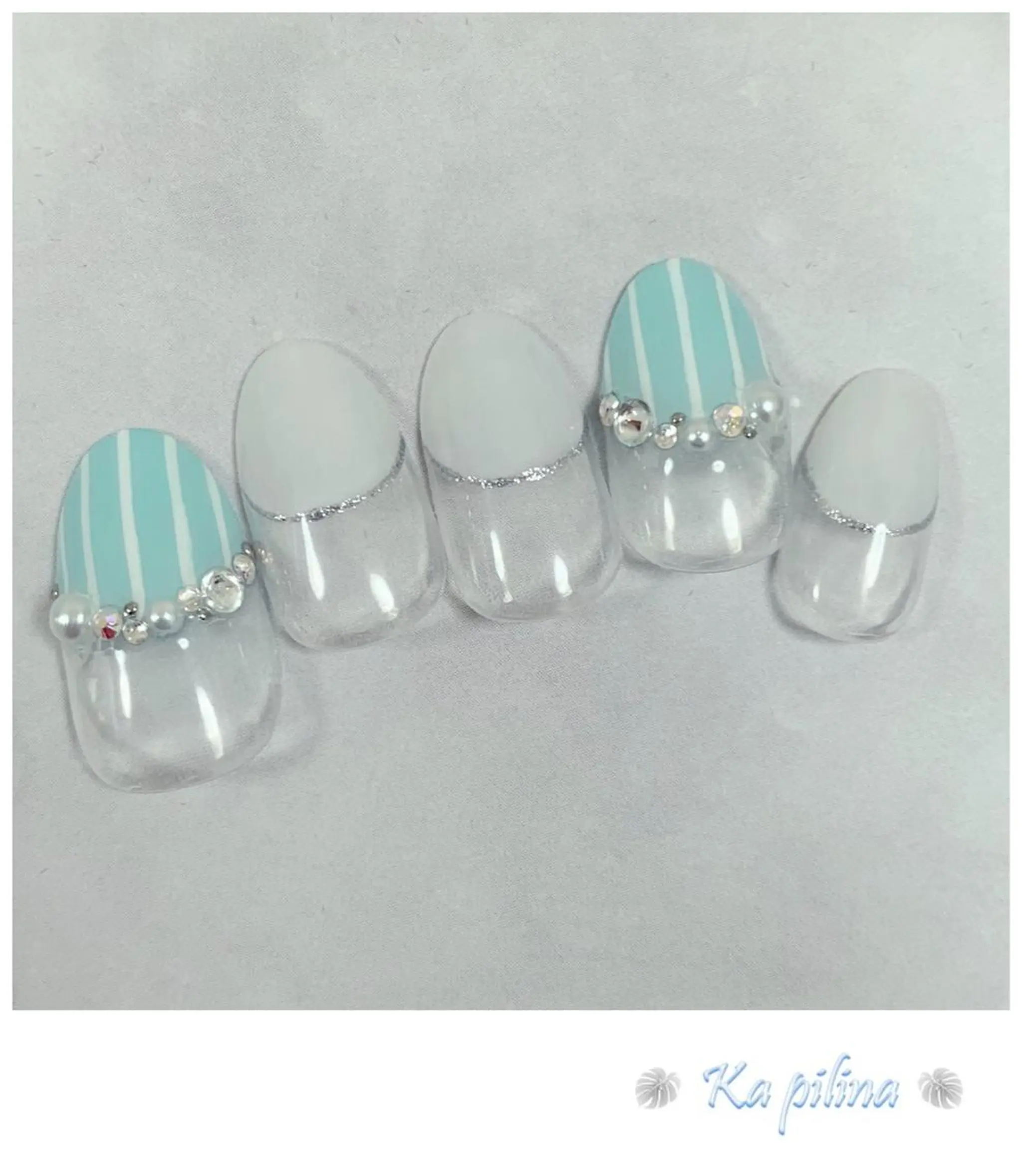 ネイル グリーン Nail salon Ka pilinaのネイルデザイン