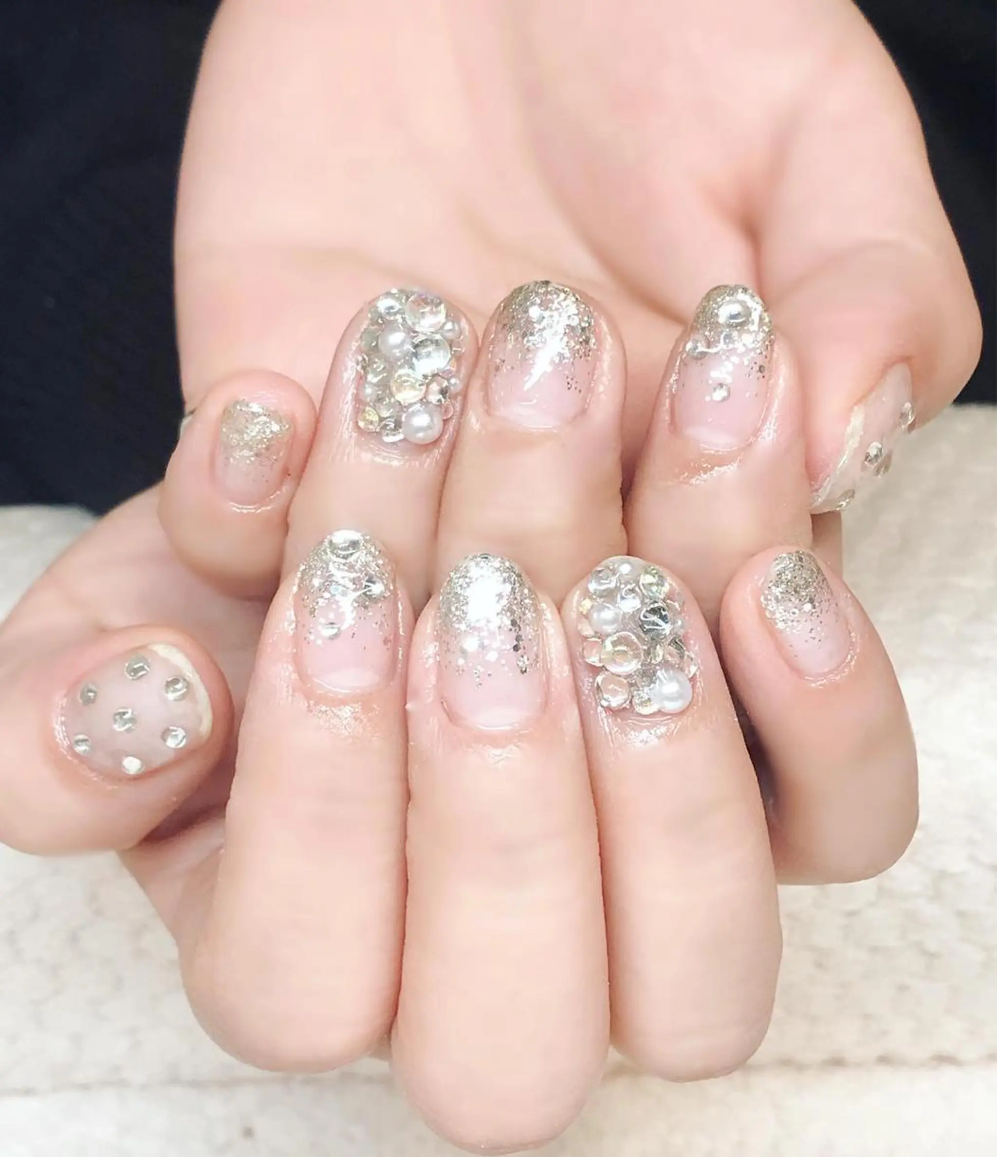 ネイル グラデーション キラキラネイル ラメ(グリッター) ラメグラデーション 夏ネイル Nyanco Nailのネイルデザイン