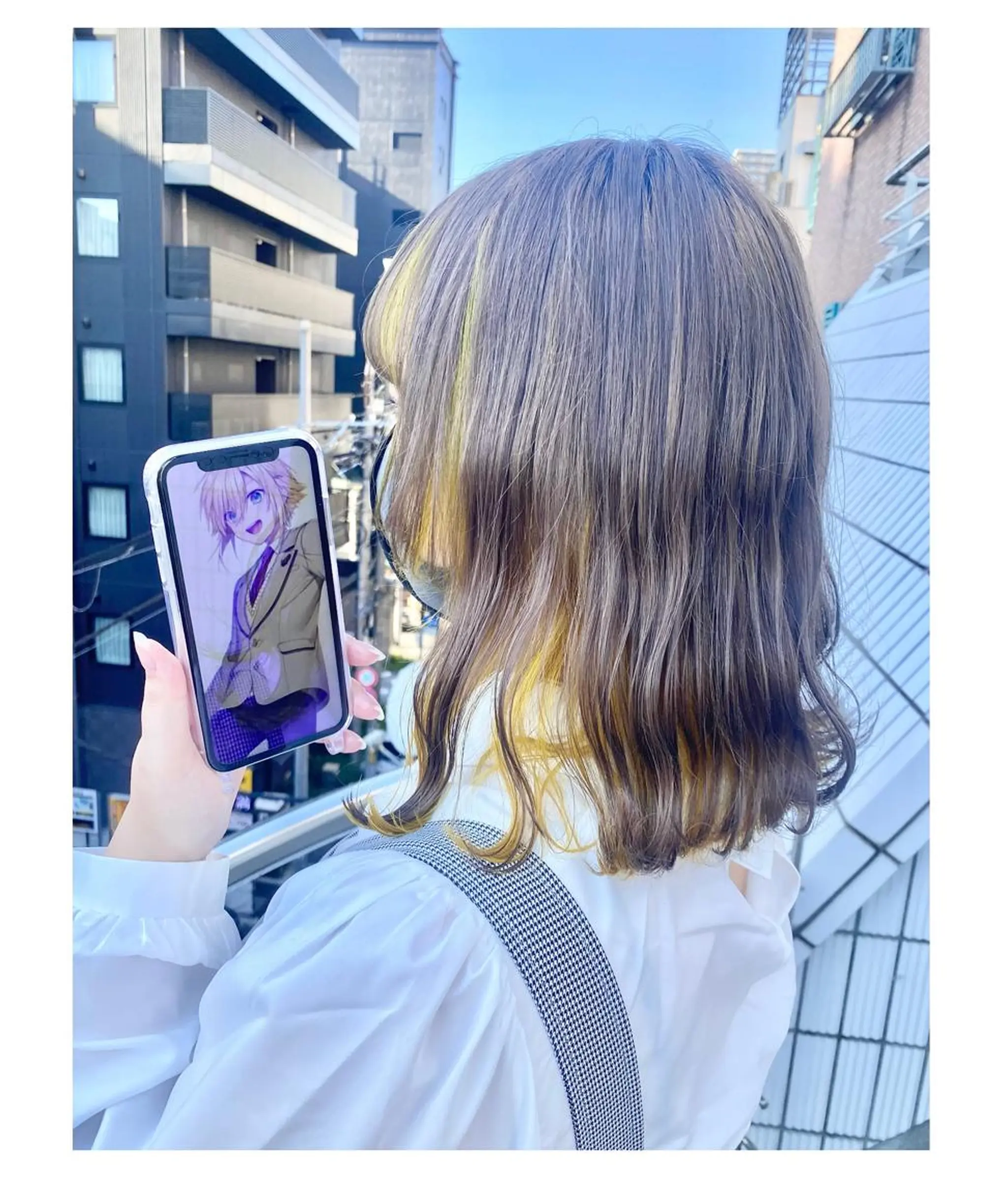 ミディアム カラー ベージュカラー ブリーチ イエローカラー GARU-ガル-所属・TSUNO🦖 派手髪/オタク美容師のヘアスタイル