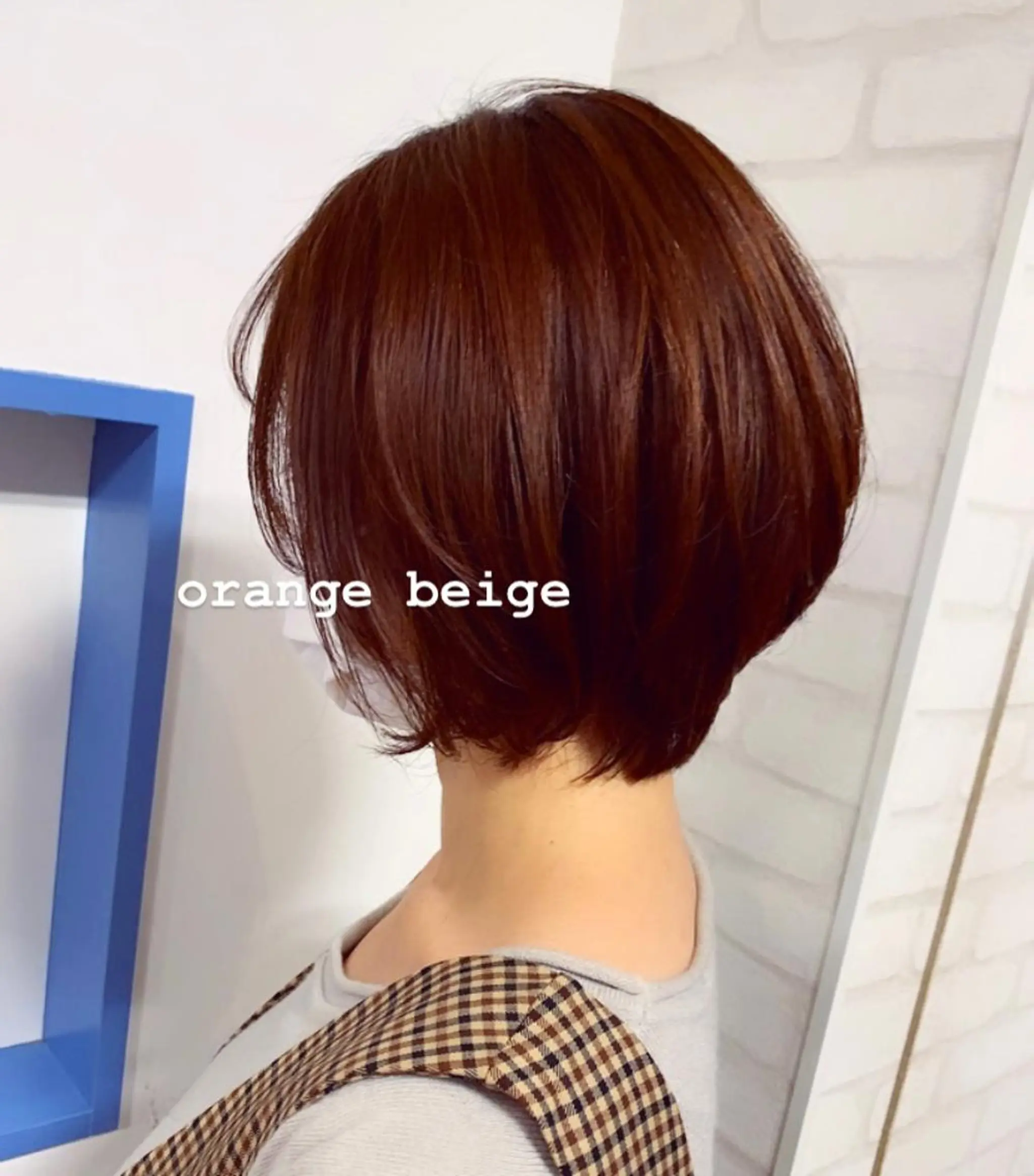 ショート カラー 丸みショート ベージュカラー オレンジ オレンジベージュ ショートヘア カット ヘアカラー 韓国ヘア🇰🇷 YURIYAのヘアスタイル