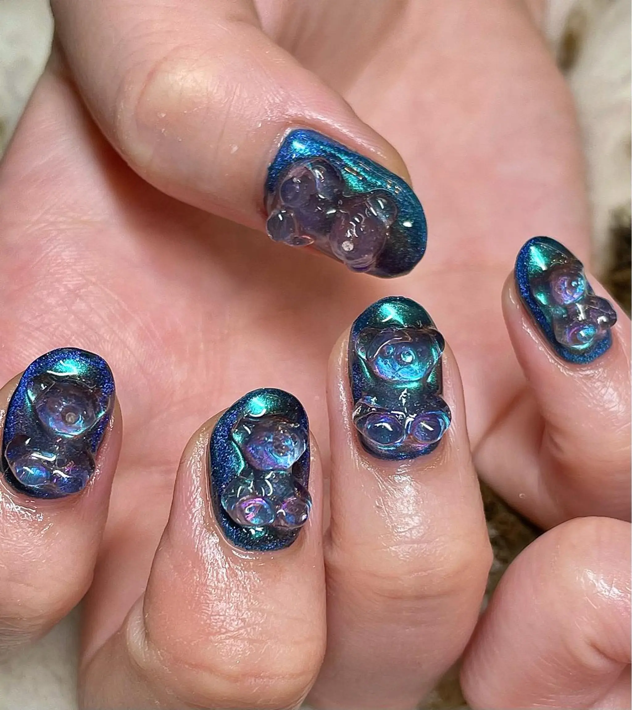 ミディアム パーマ ヘアアレンジ メンズ キッズ ネイル マツエク・マツパ クリアネイル マグネットネイル ハンドネイル ハンドケア nail&eye Aoのマツエク・マツパデザイン