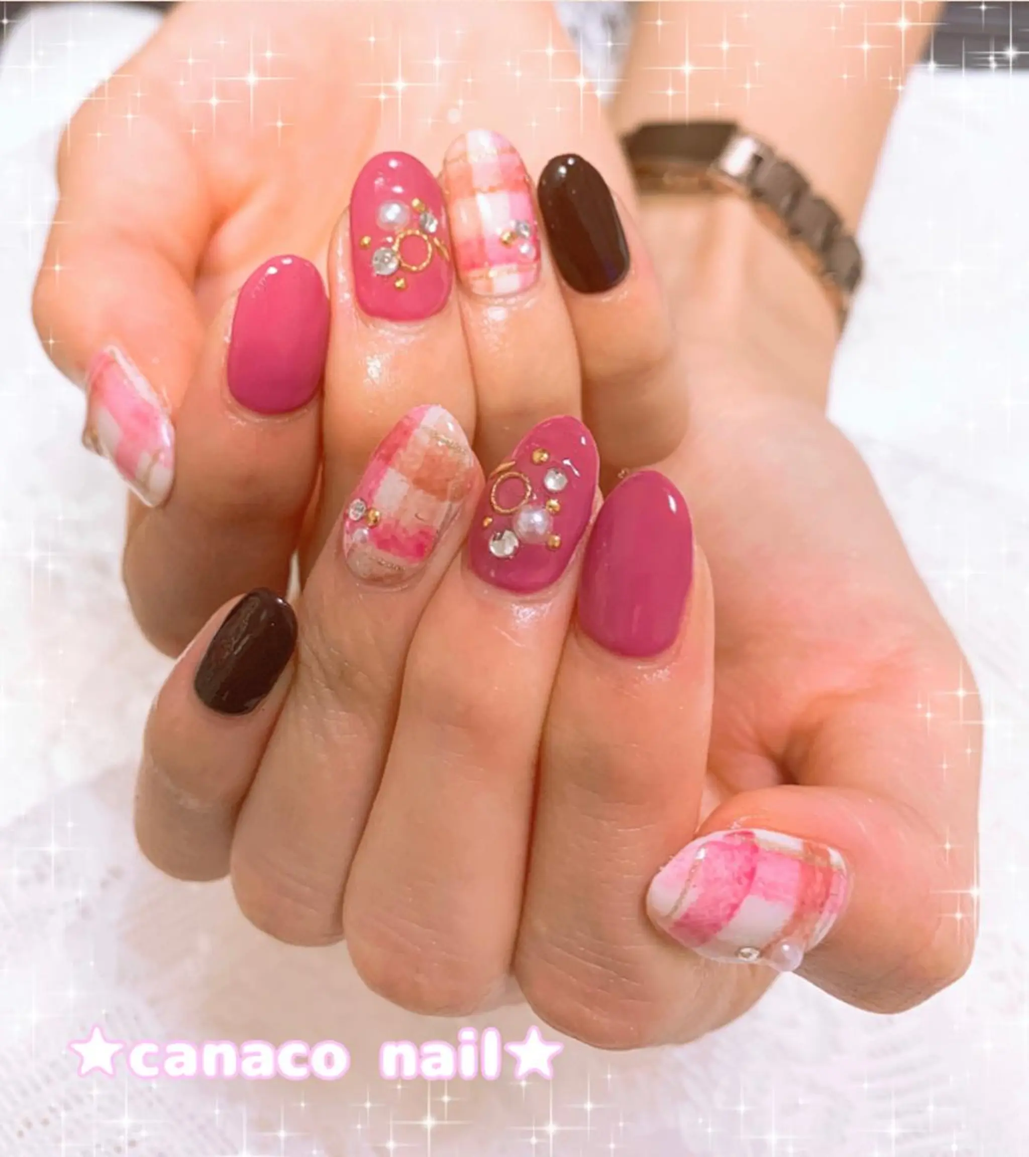 ネイル ガーリー ハンドネイル ハンドケア Felice所属・ベテランネイル cnc  nailのネイルデザイン