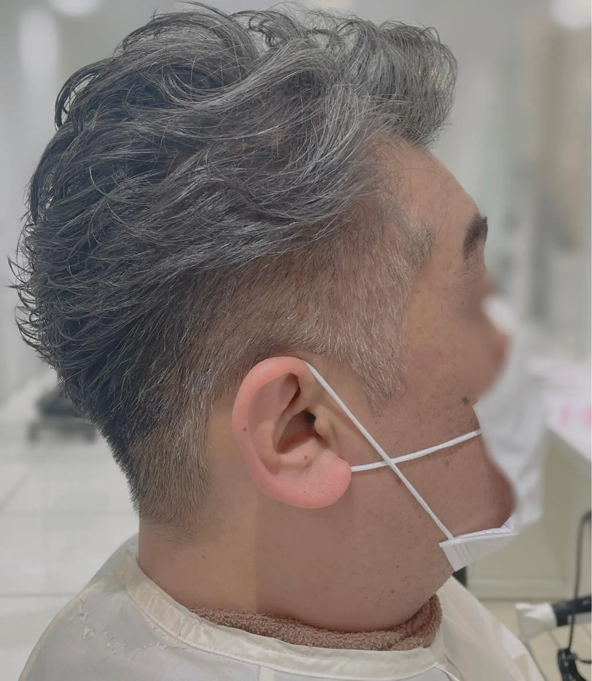 パーマ メンズ カット パーマ センターパート 川島爽楽のヘアスタイル