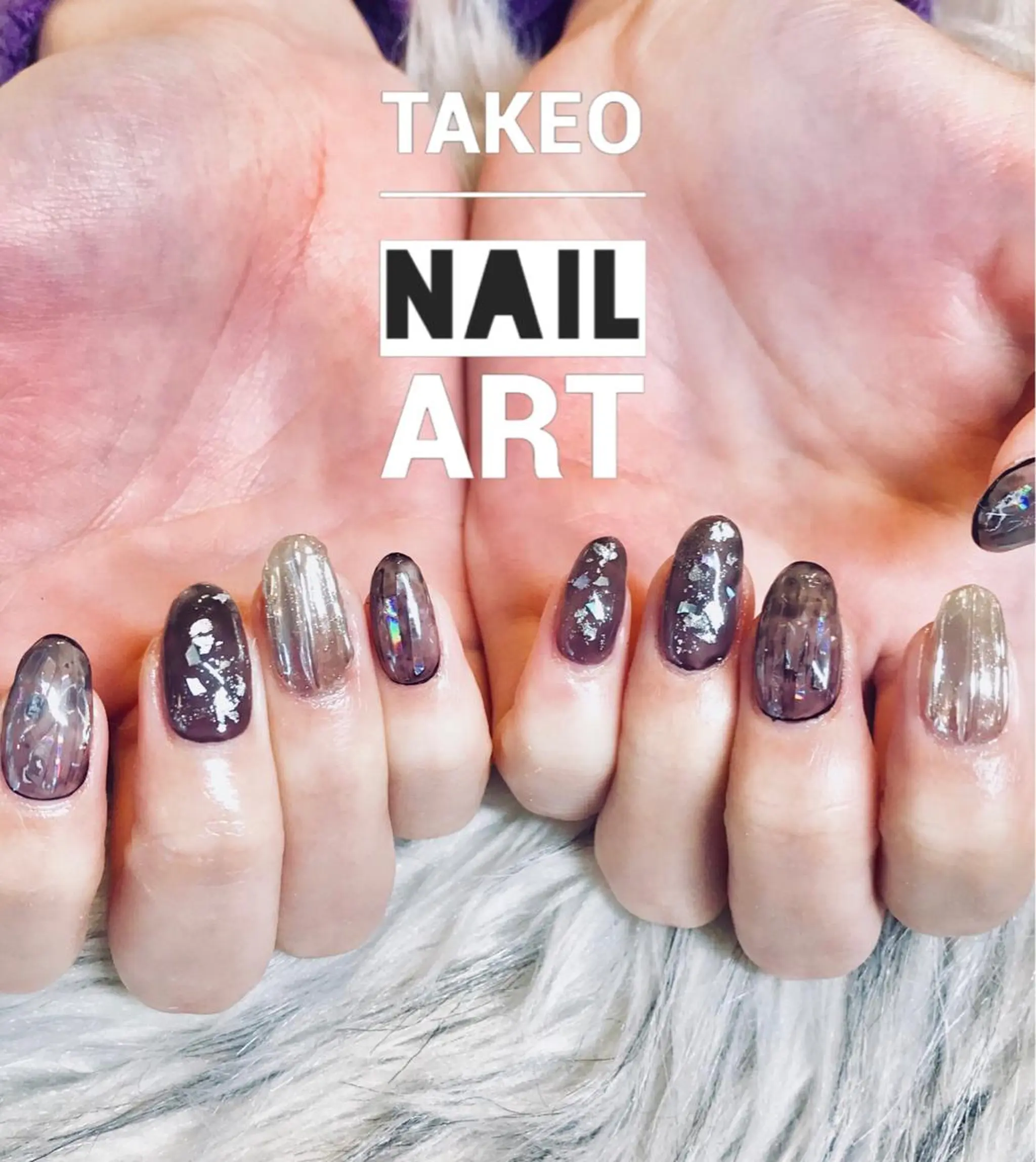 ミディアム ネイル ニュアンスネイル nail&eye Aoのマツエク・マツパデザイン