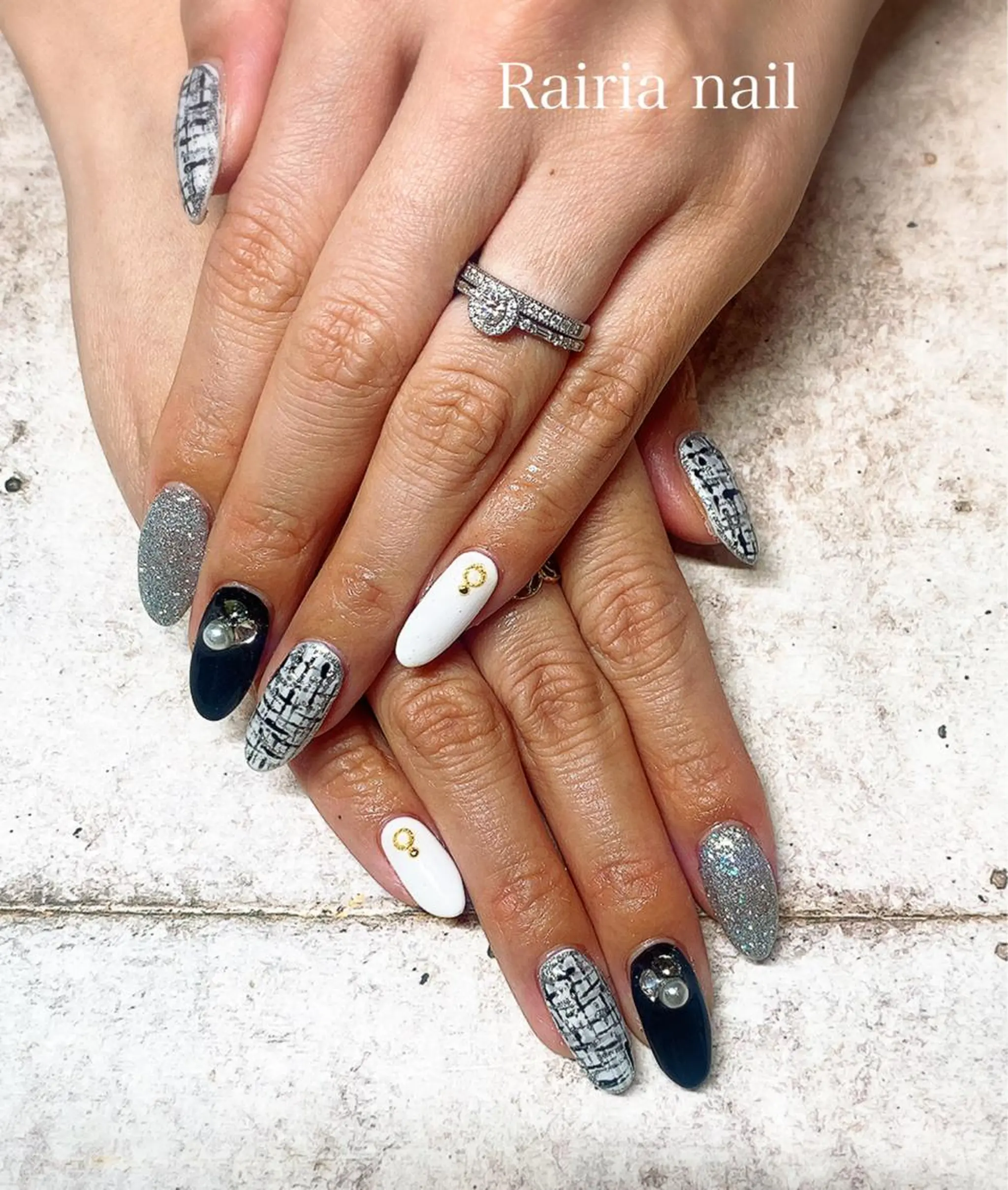 ネイル アートネイル ジェルネイル パラジェル 冬ネイル Rairia nail本八幡店のネイルデザイン
